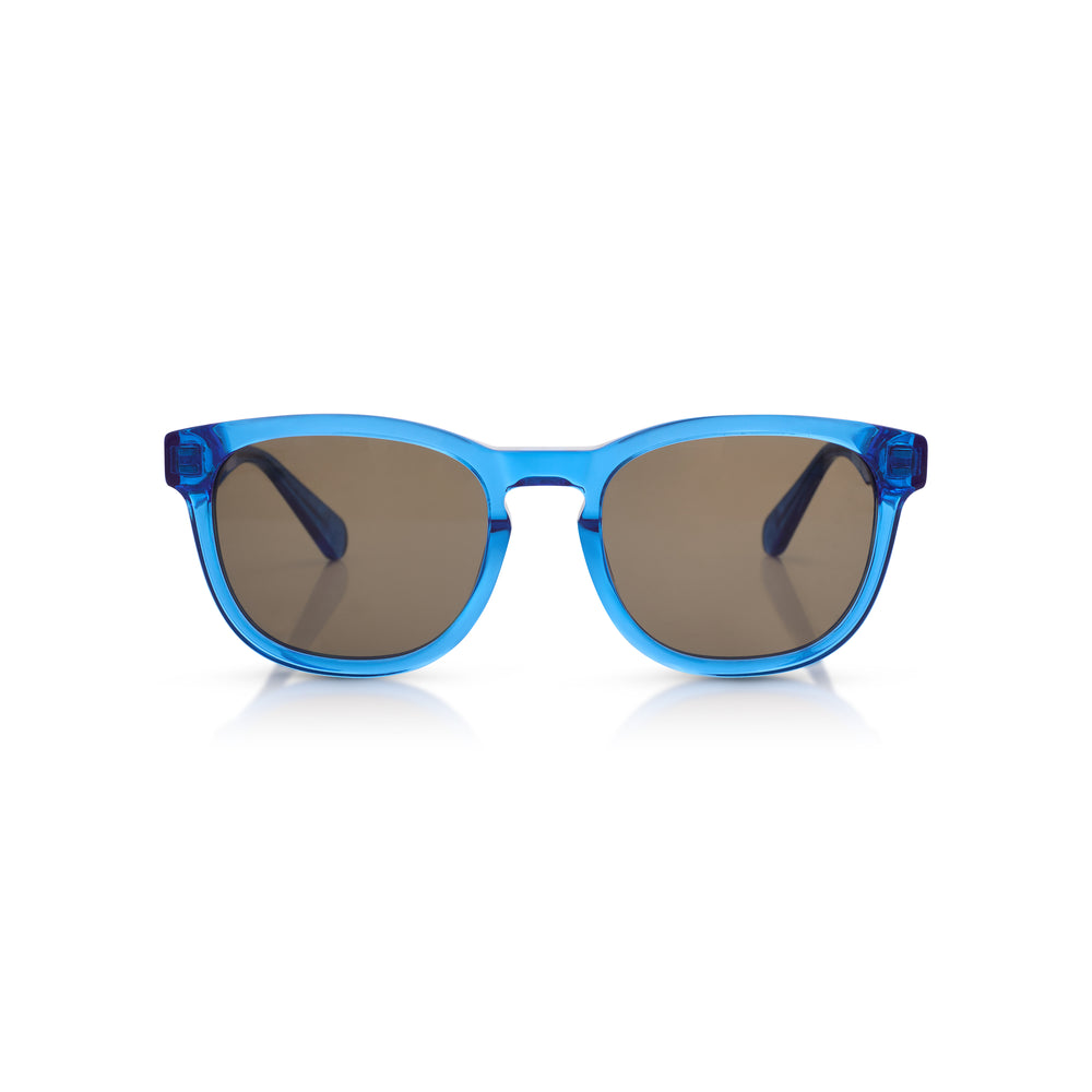 Runde Real Madrid Acetat-Sonnenbrille Blau