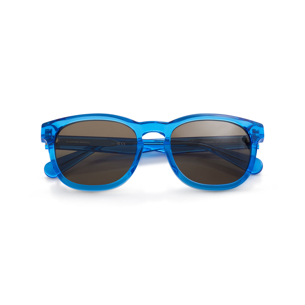 Runde Real Madrid Acetat-Sonnenbrille Blau