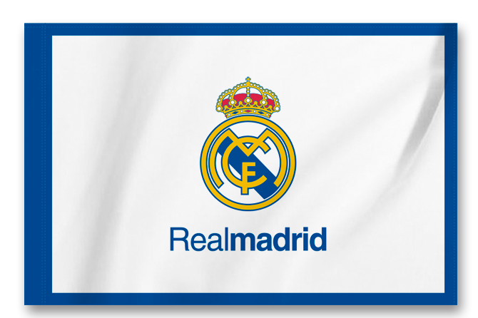 Real Madrid Flag Large -White/Blue