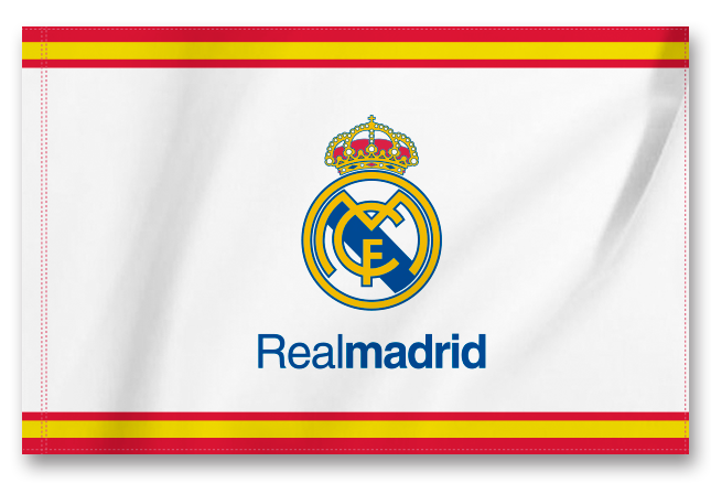 Real Madrid Spain Flag Large -White/Red/Yellow