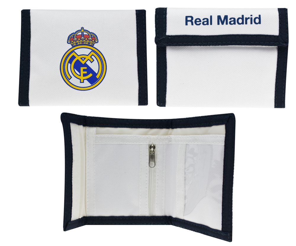 Real Madrid Crest Wallet -White/Dark Blue
