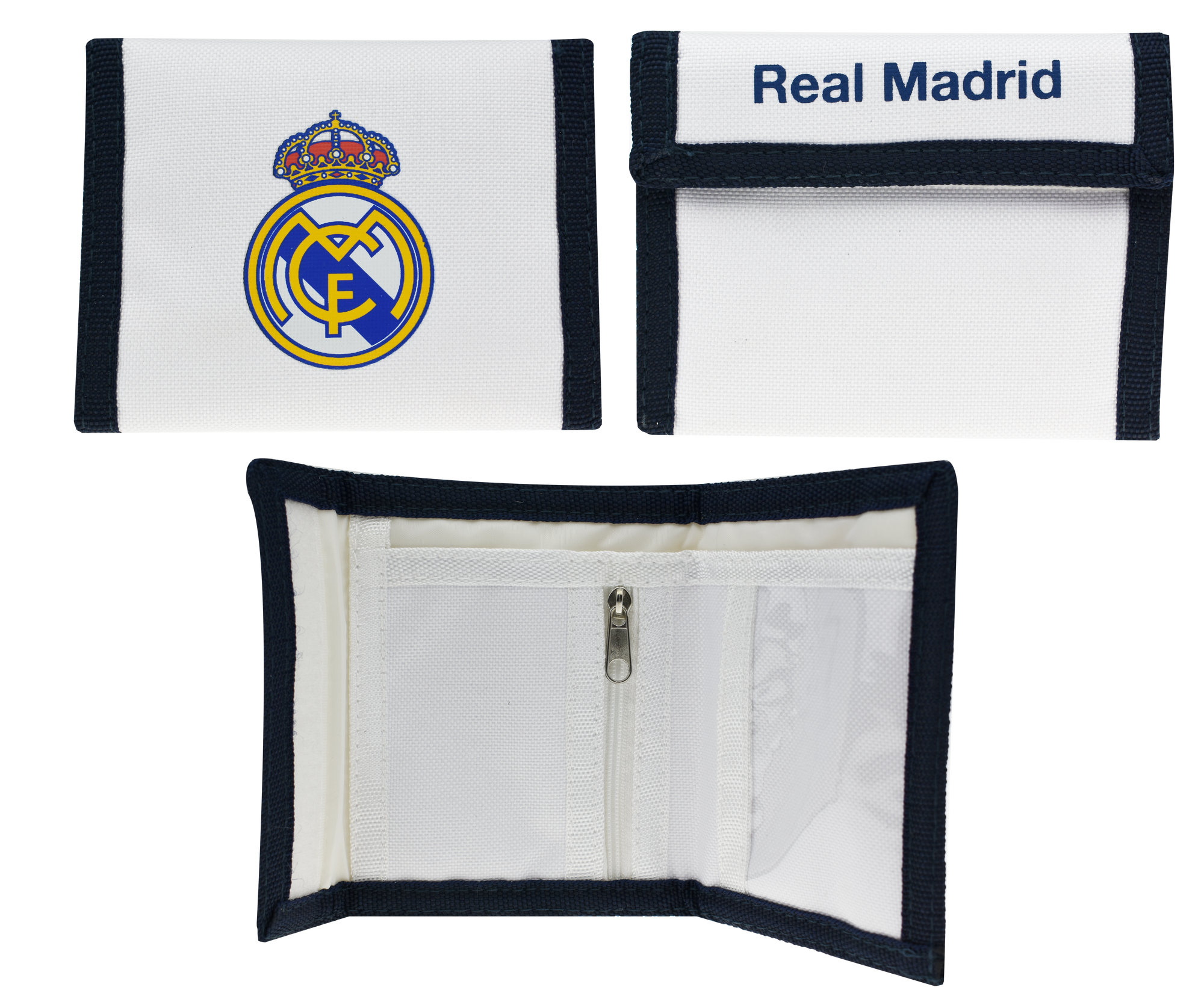 Real Madrid Crest Wallet -White/Dark Blue