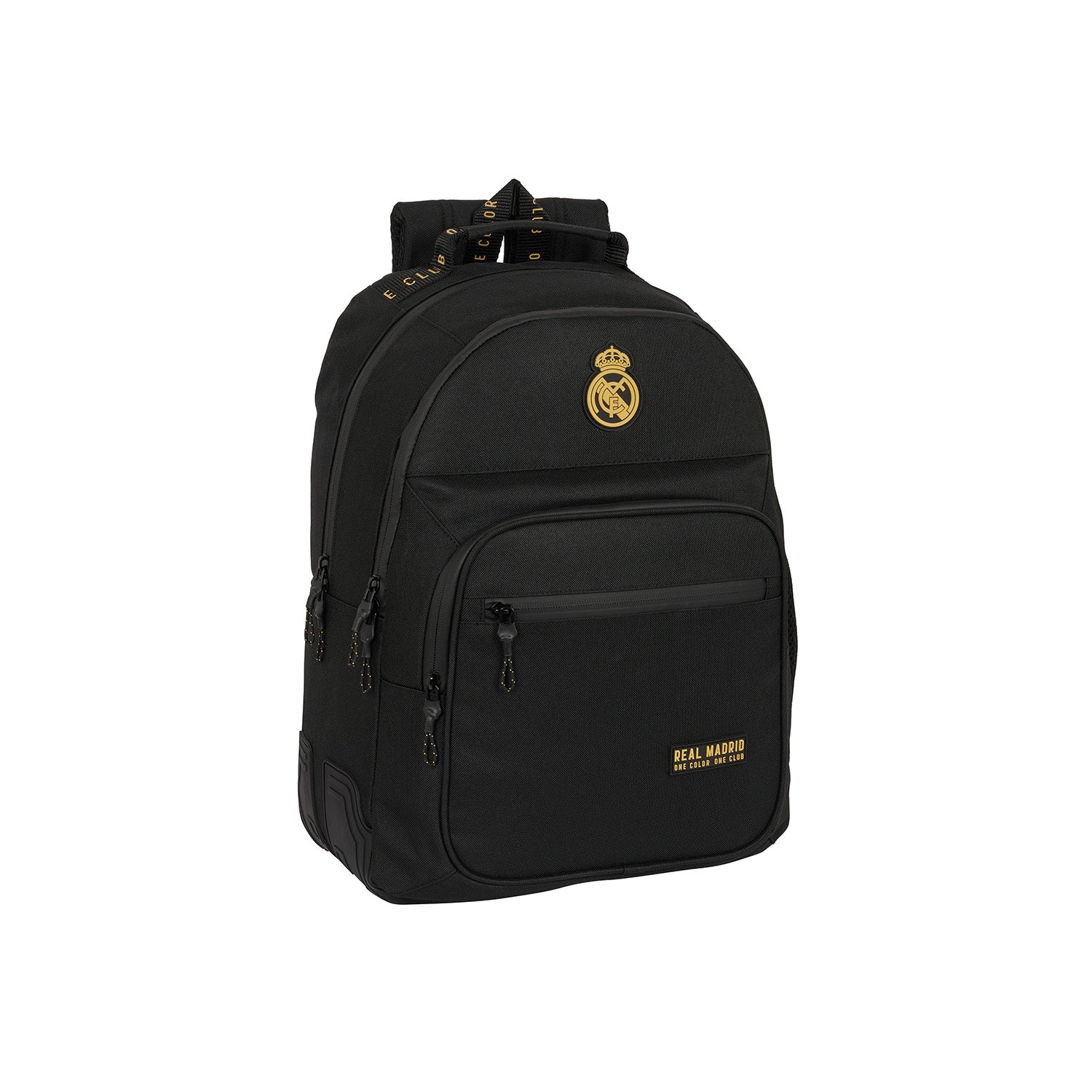 Double Reinforced Backpack Black/Mustard Real Madrid