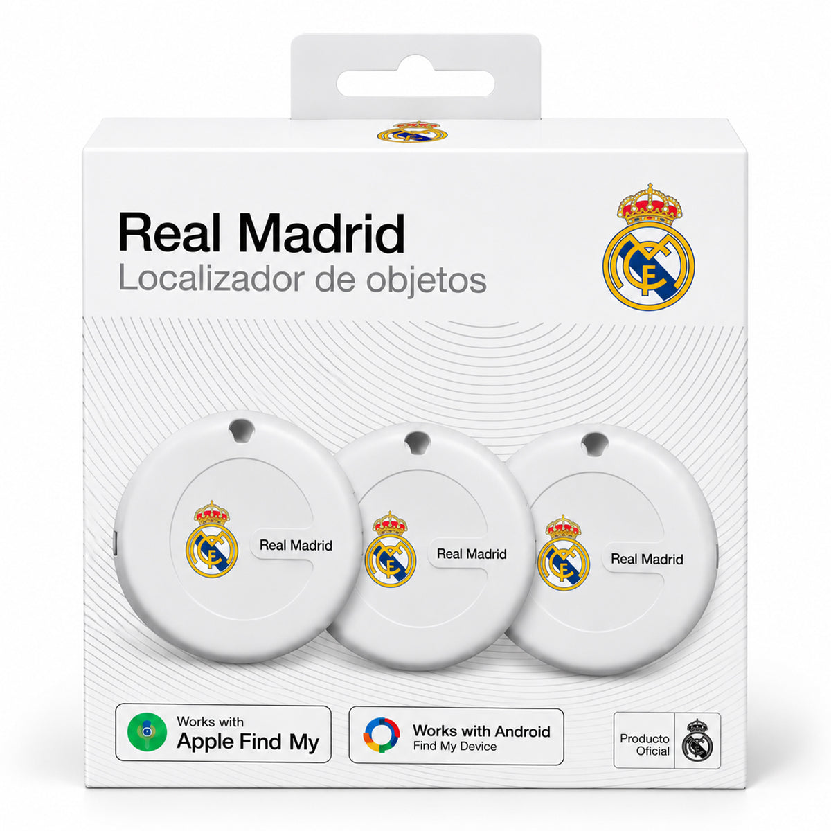 Pack 3 Localizadores de Maleta Real Madrid Blanco
