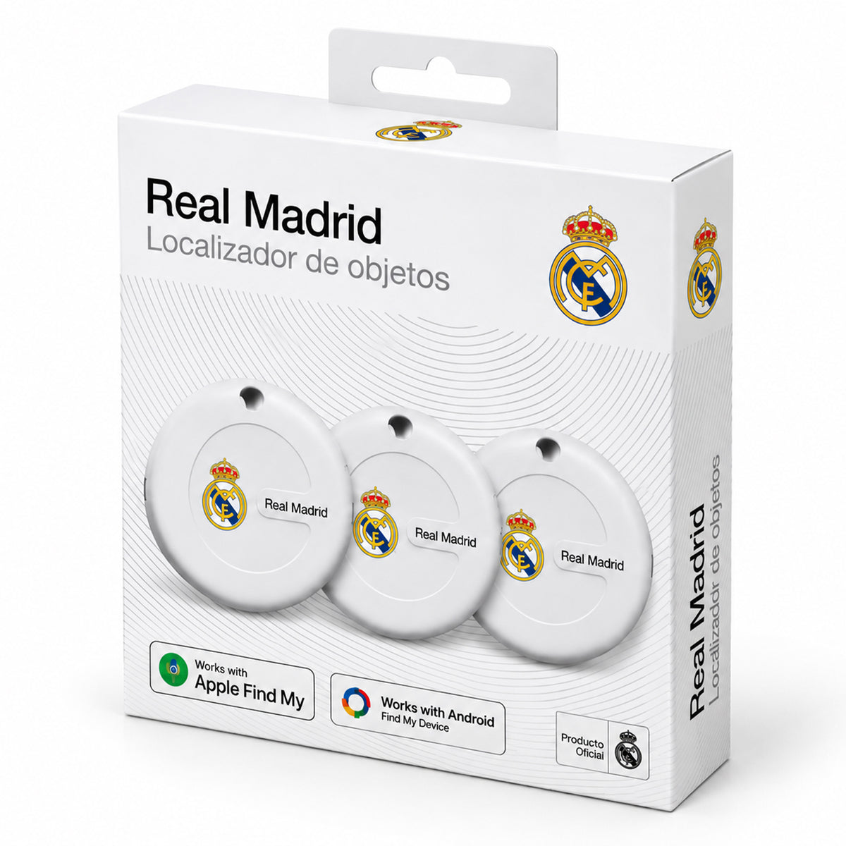 Pack 3 Localizadores de Maleta Real Madrid Blanco
