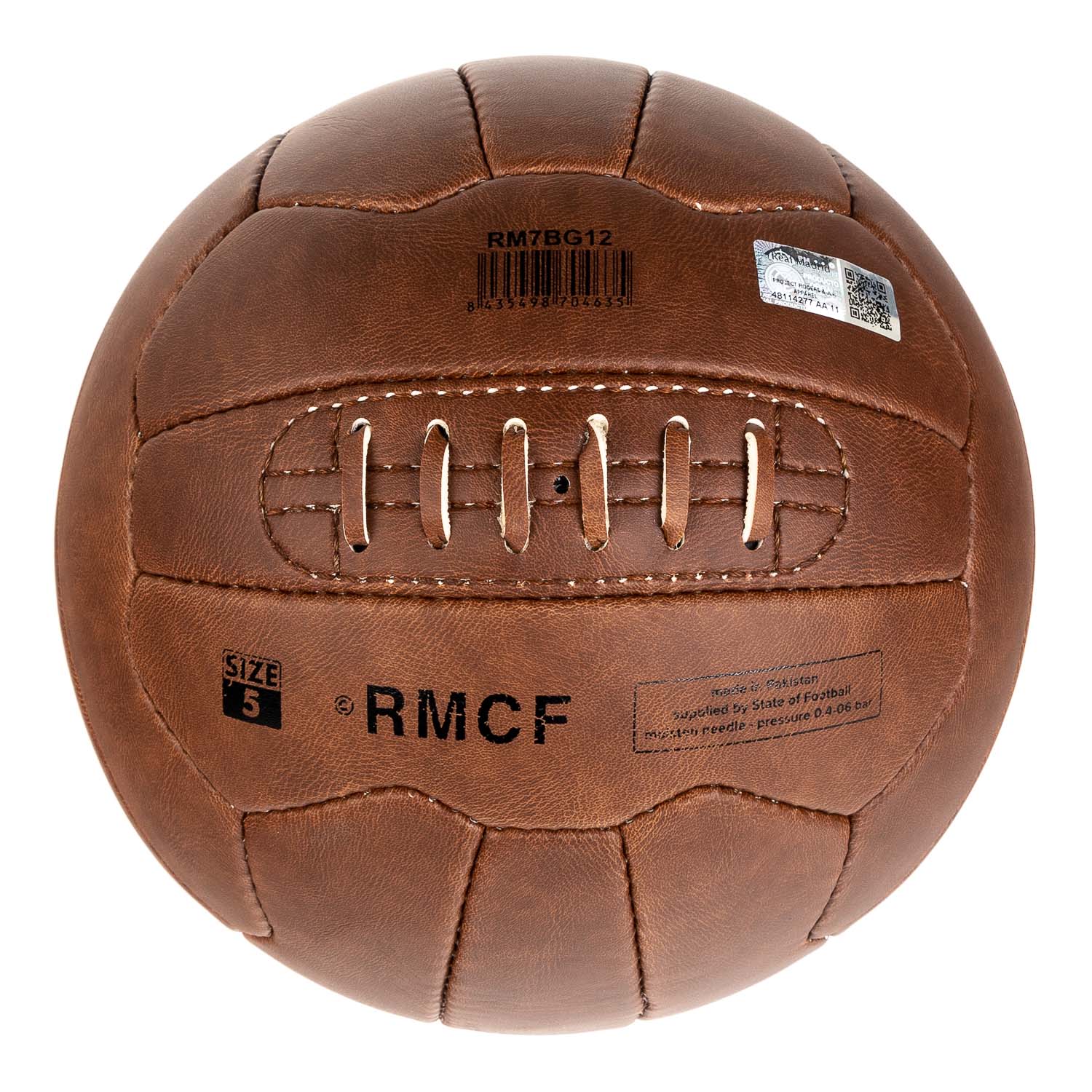 Real Madrid 1902 Historic Soccer ball -Brown