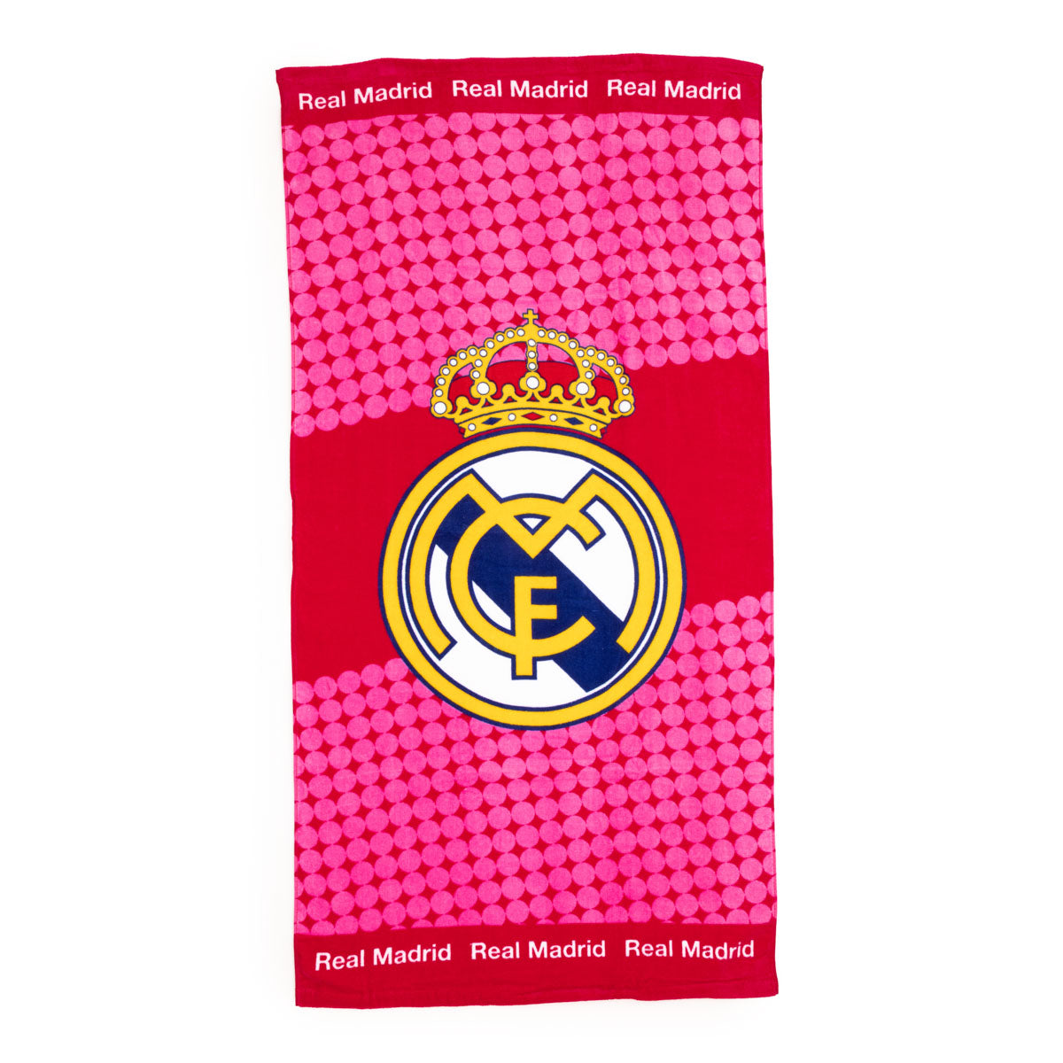 Real Madrid Beach Towel Crest Pink