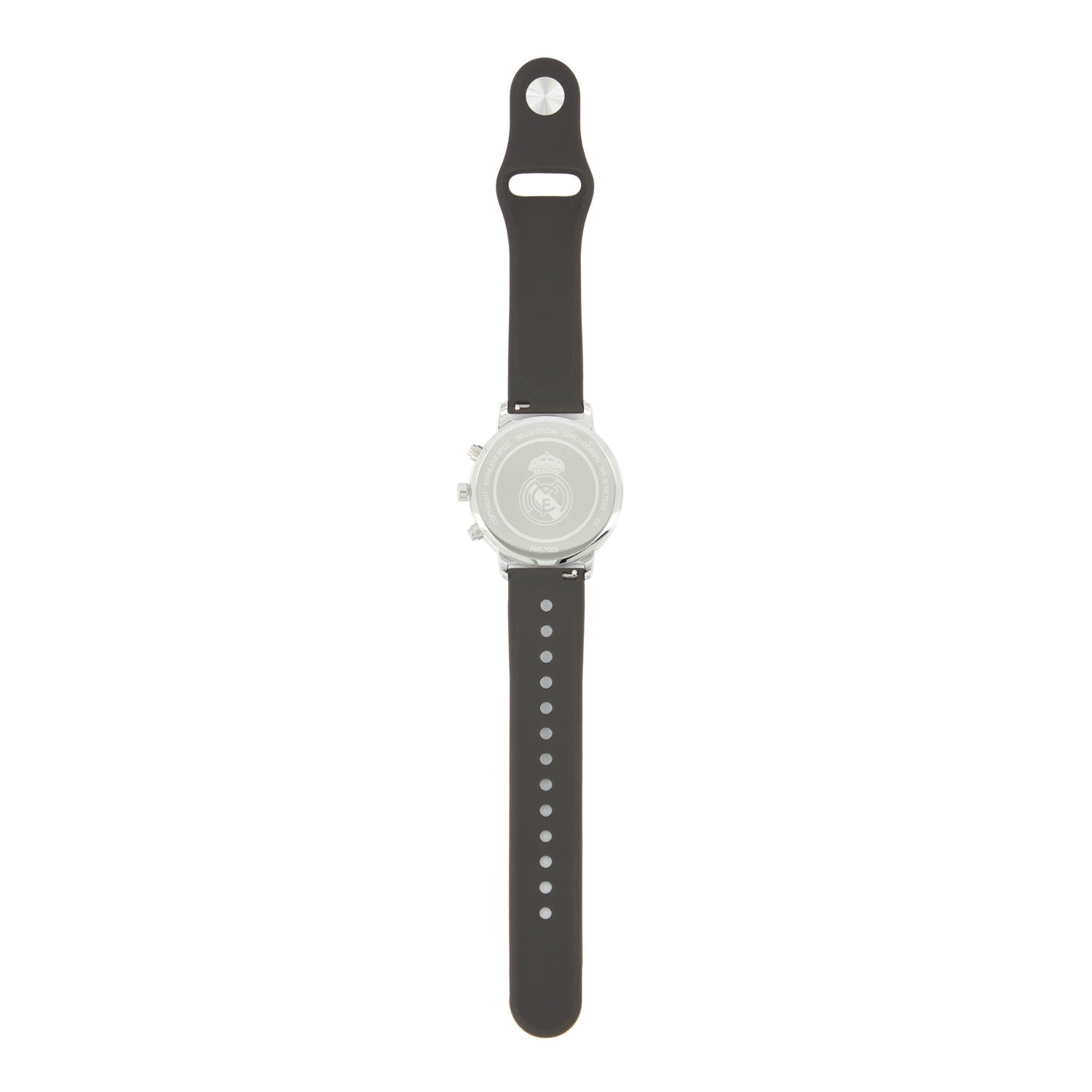Orologio Analogico Cronografo con Cinturino in Silicone Nero
