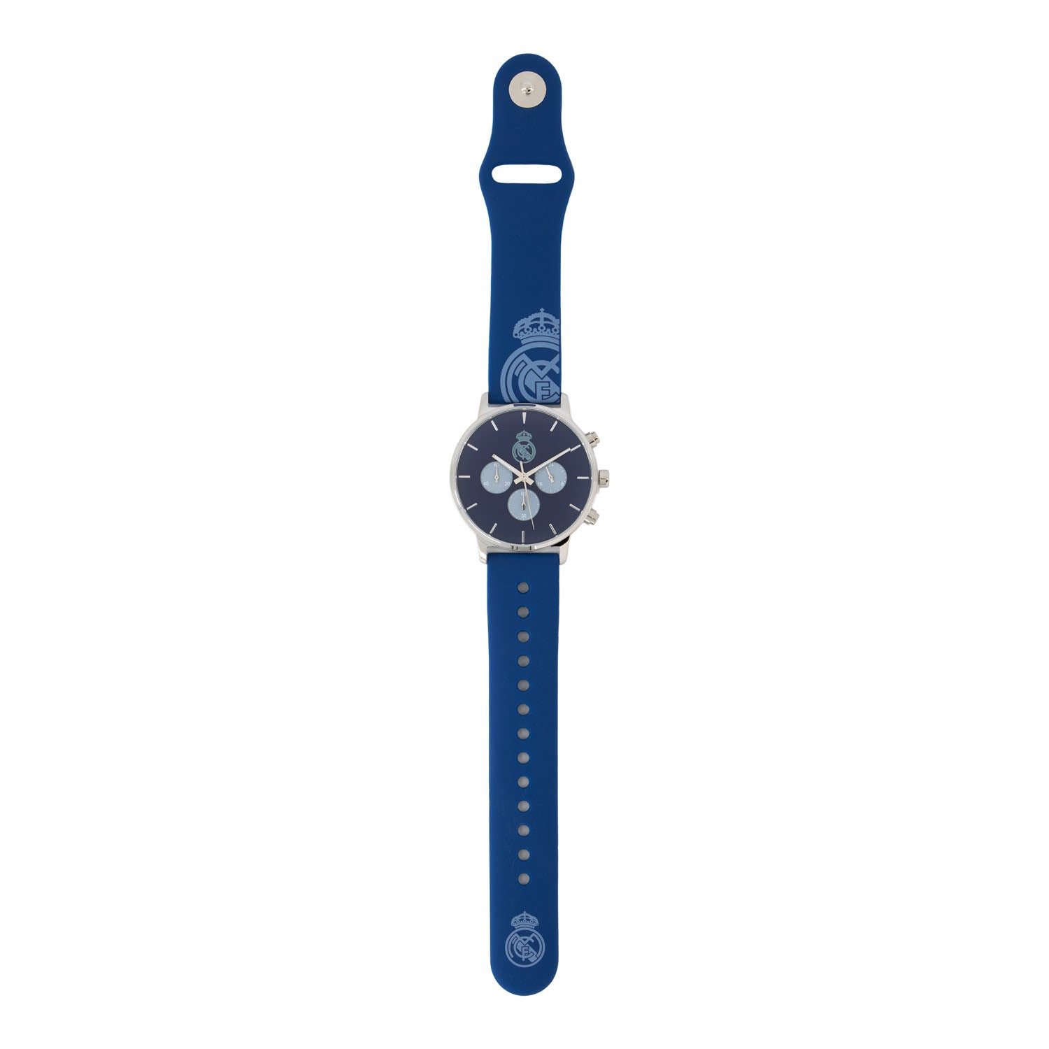 Orologio Analogico Cronografo con Cinturino in Silicone Blu