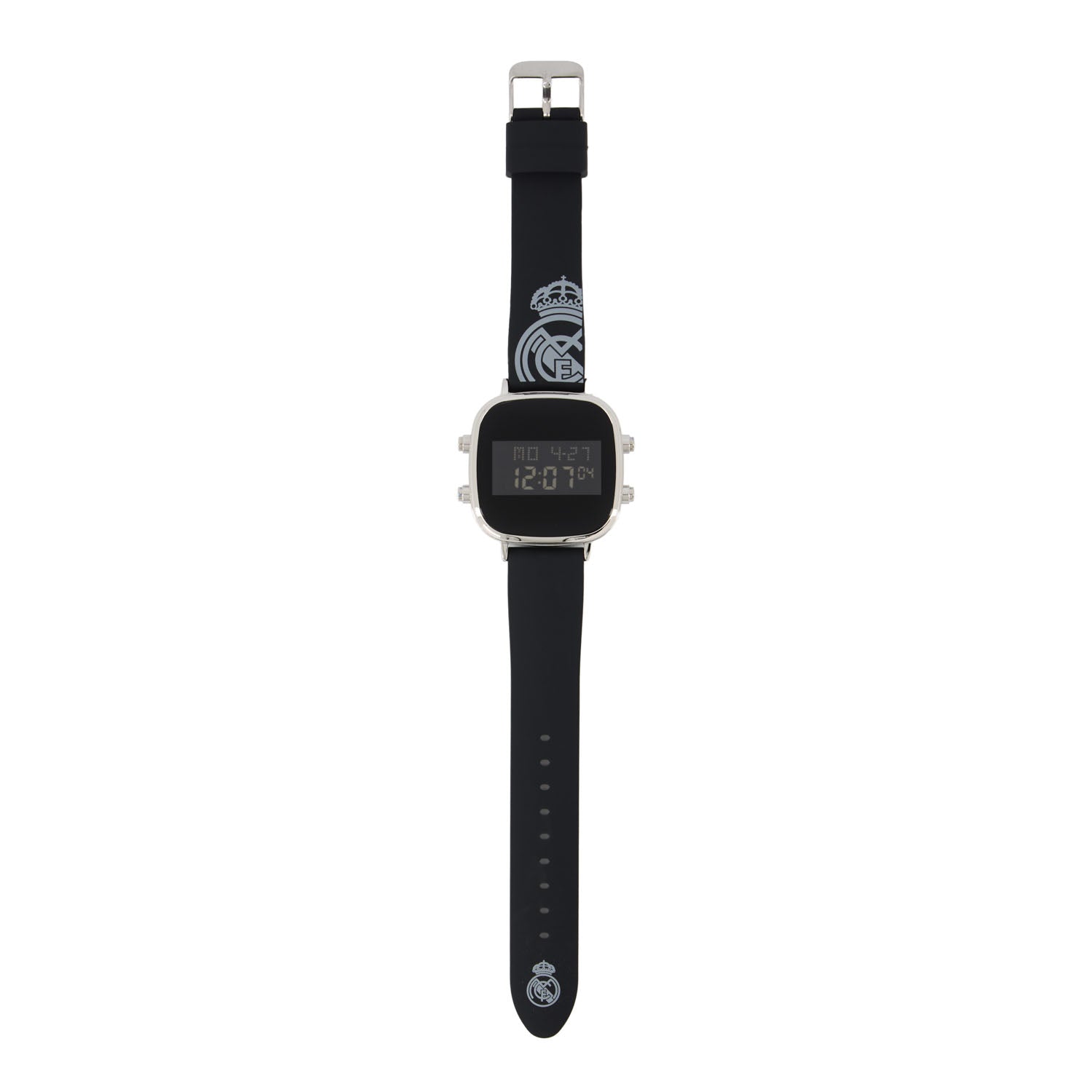 Montre Digitale Carrée Bracelet Silicone Noir