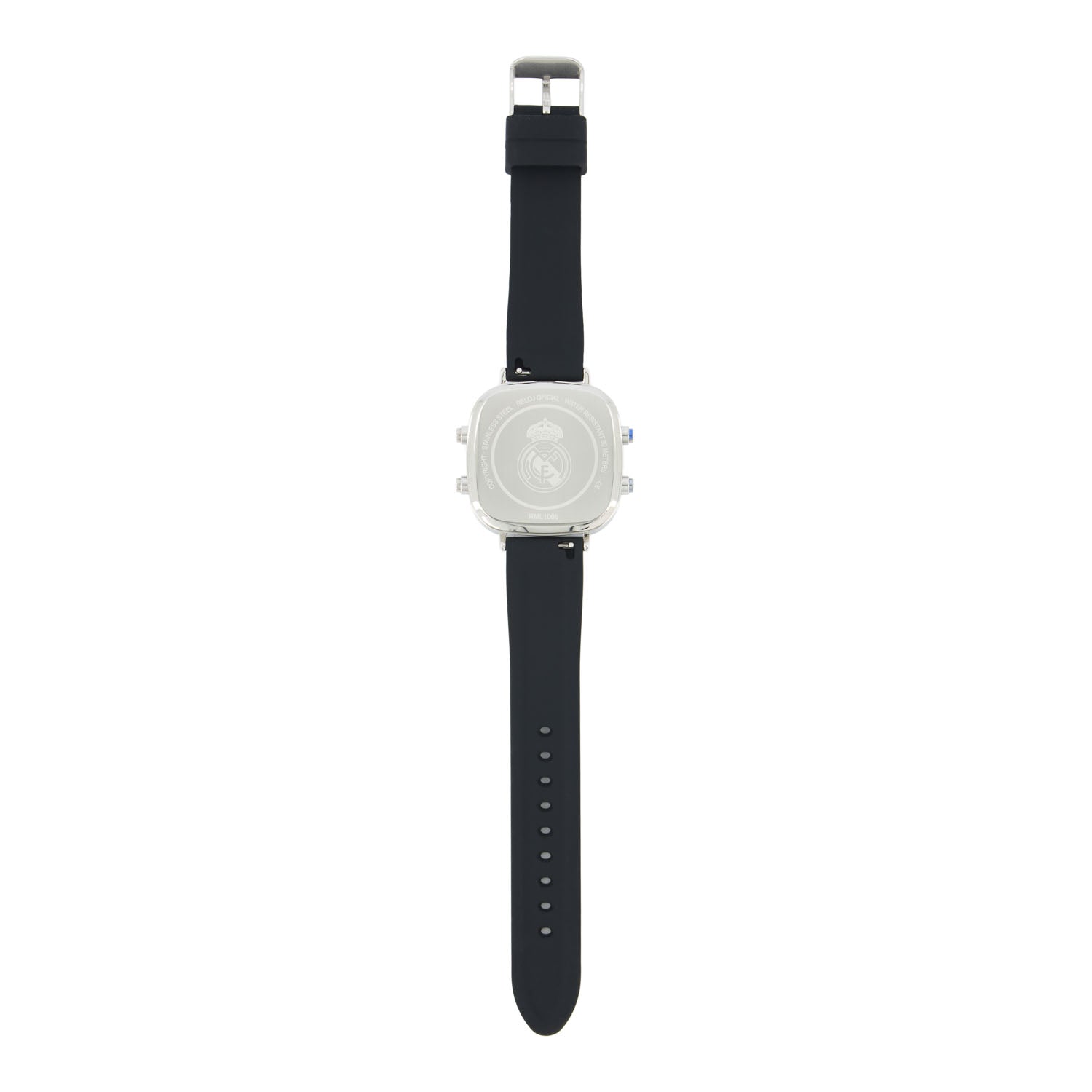 Montre Digitale Carrée Bracelet Silicone Noir