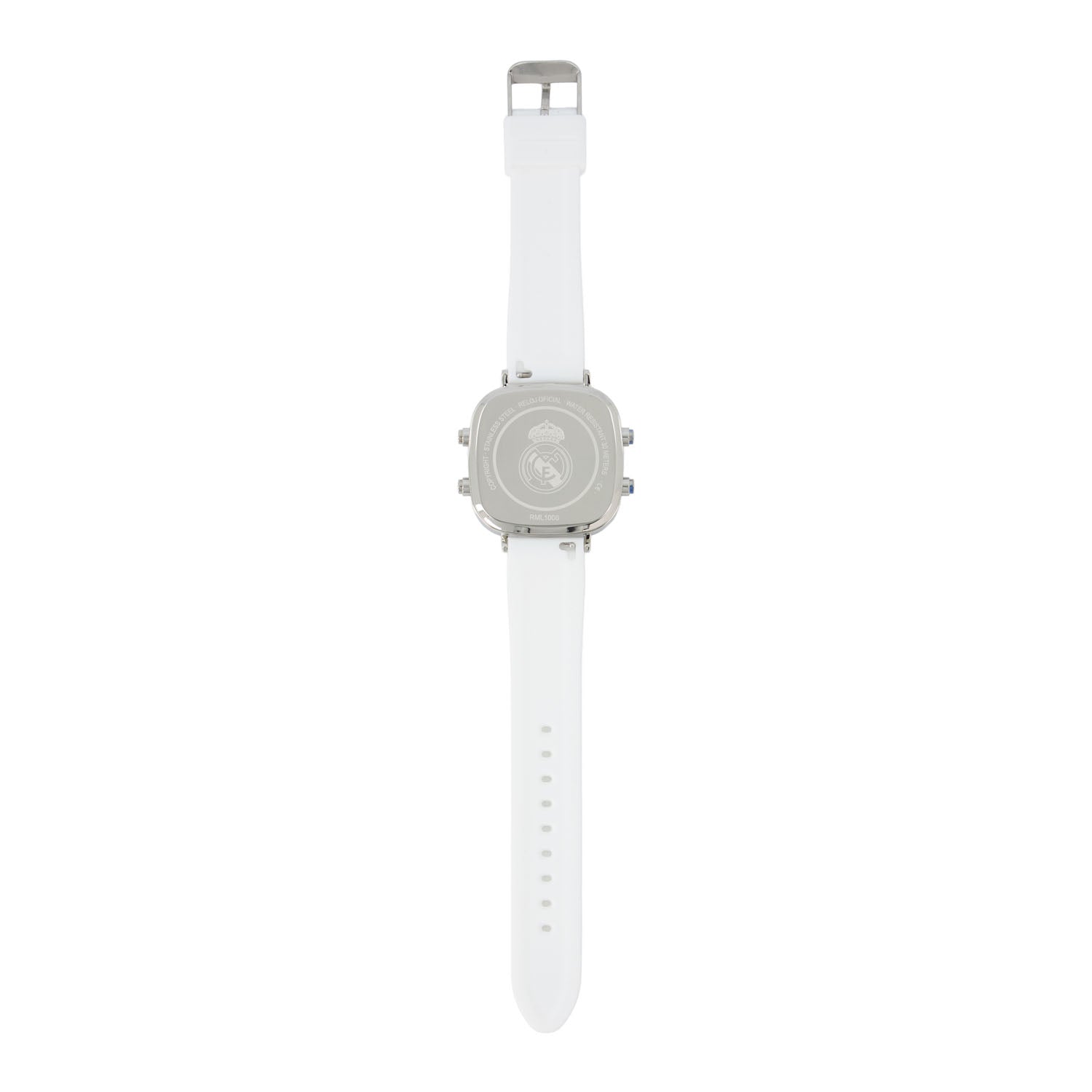 Montre Digitale Carrée Bracelet Silicone Blanc