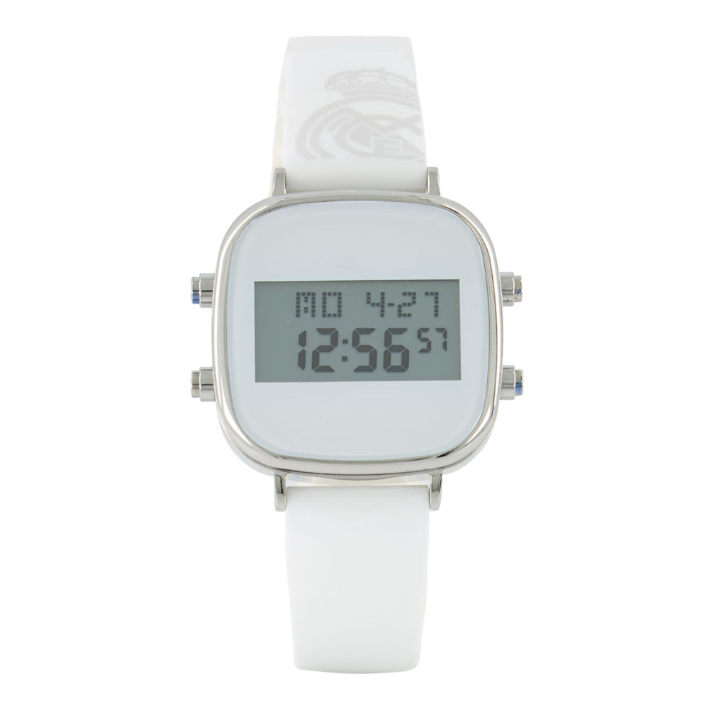 Reloj Digital Cuadrado Correa Silicona Blanco