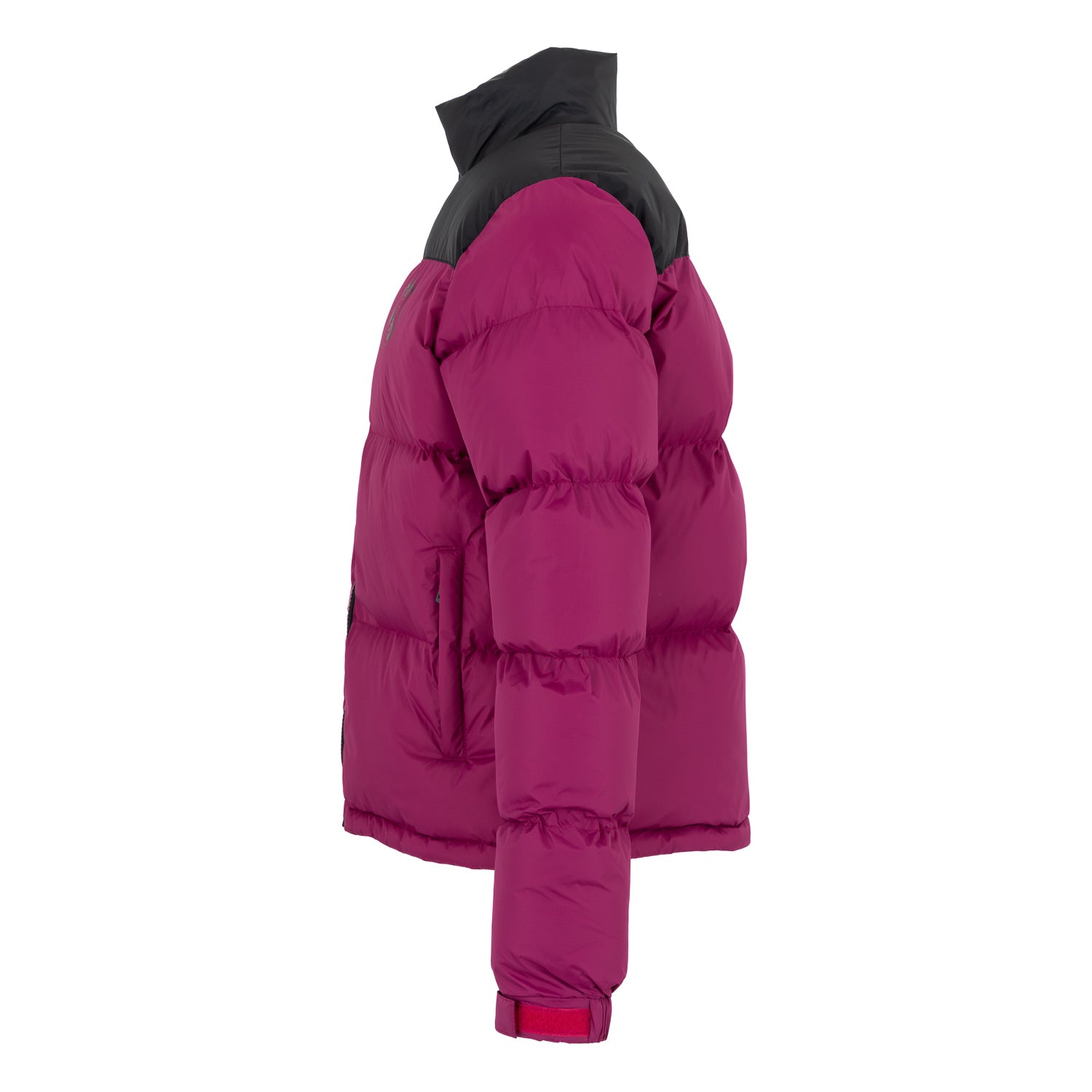 Ladies Outerwear Color Block Puffer Jacket Anorak Fucsia