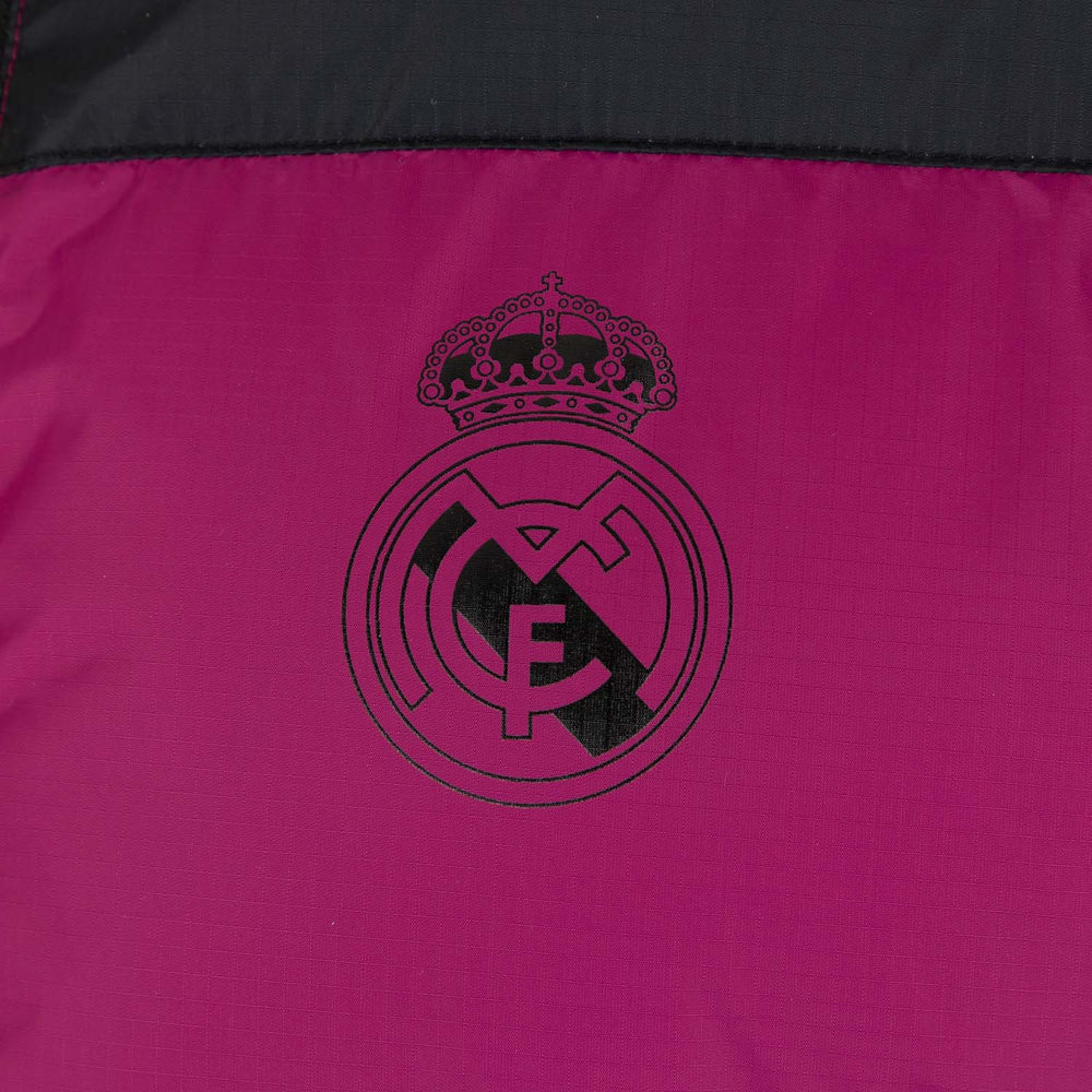 Ladies Outerwear Color Block Puffer Jacket Anorak Fucsia