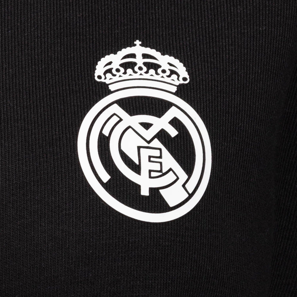 Womens ECO Essentials Real Madrid Black Crew Cropped Sweatshirt