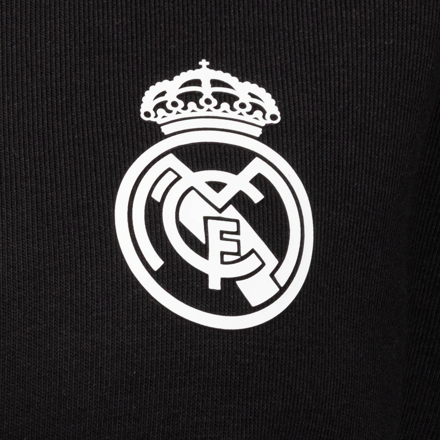 Womens ECO Essentials Real Madrid Black Crew Cropped Sweatshirt
