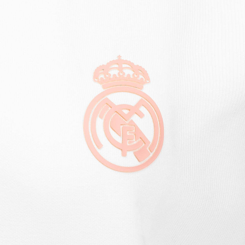 Womens ECO Essentials Real Madrid White Crew Cropped Sweatshirt