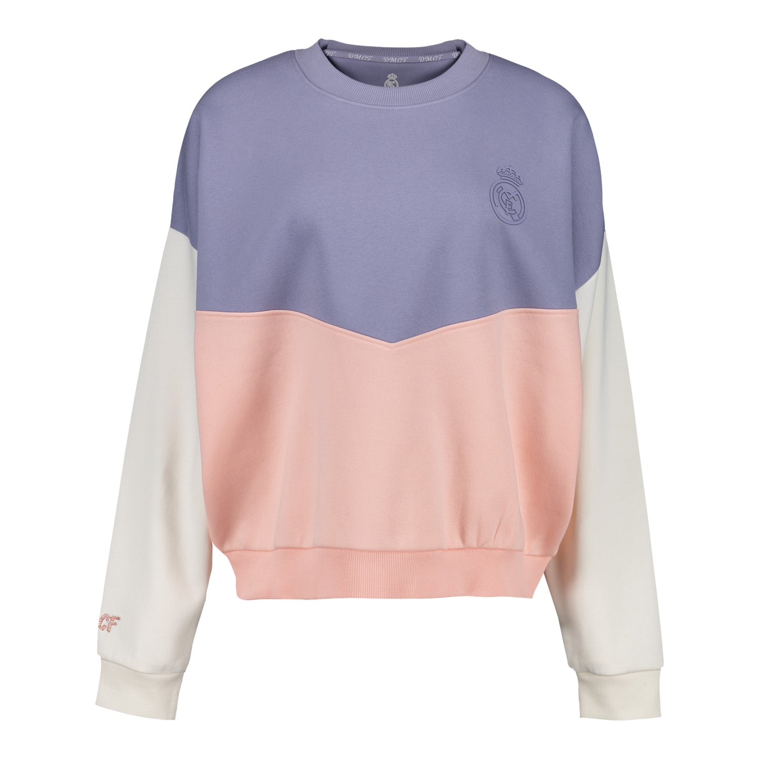 Womens Real Madrid Ladies Vintage Panel Crewneck Sweatshirt