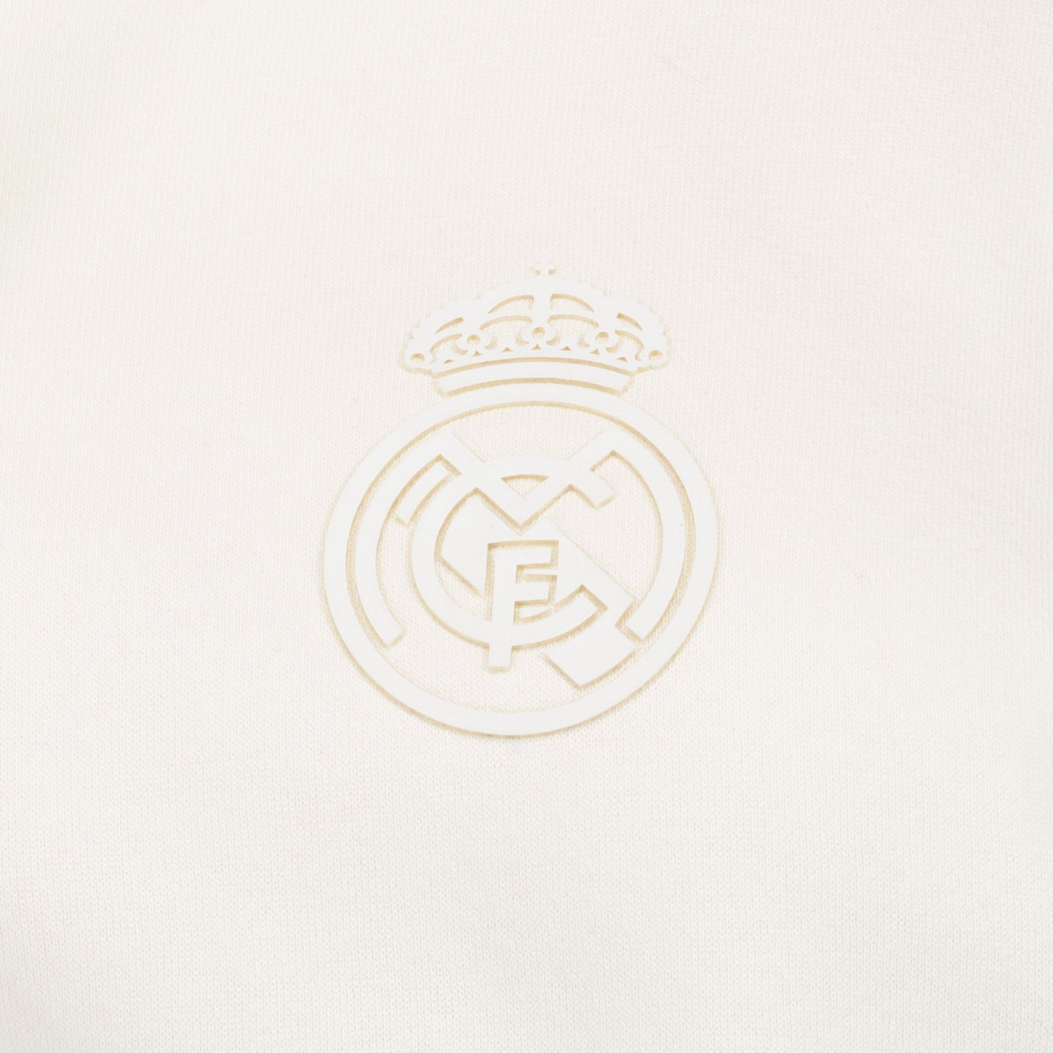 Womens Real Madrid Ladies Vintage Bone Zip Collar Sweatshirt