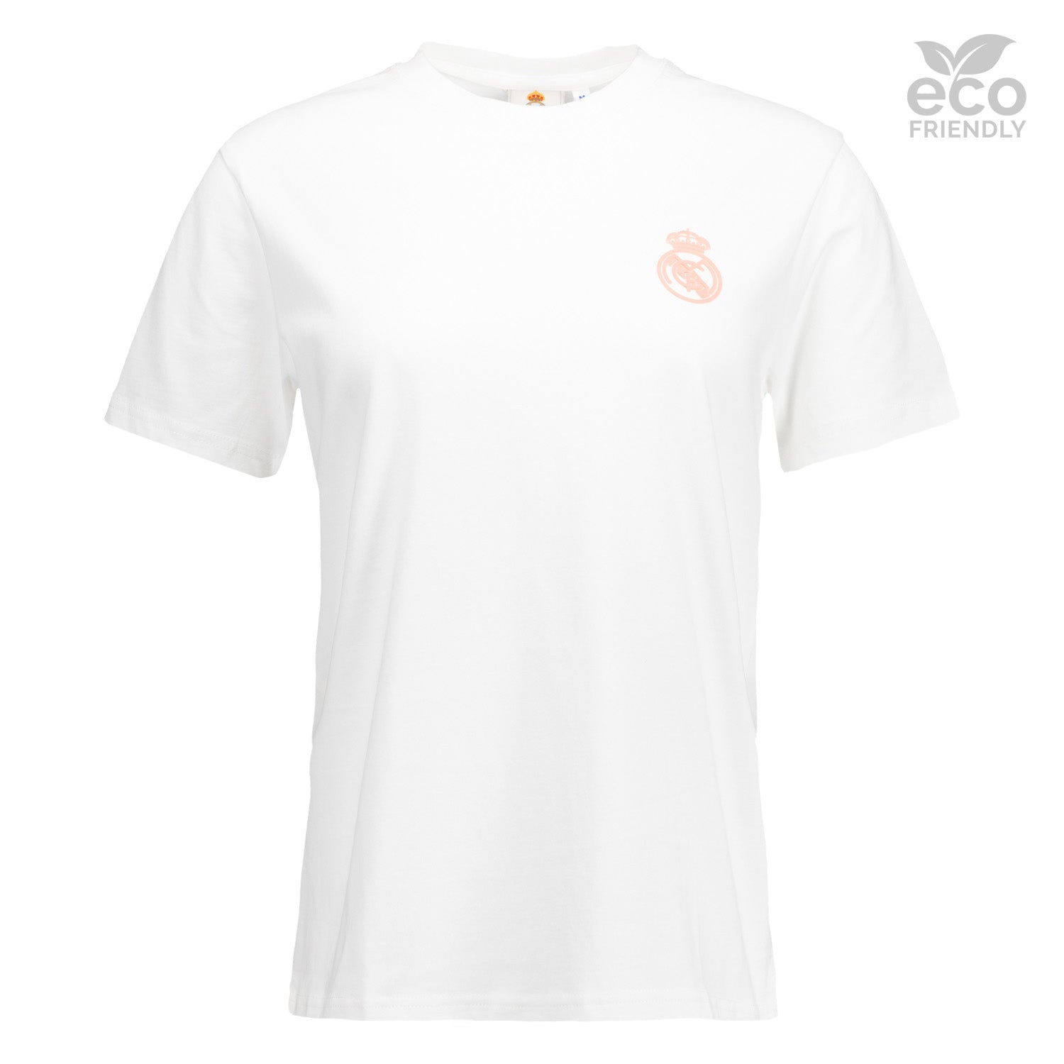 Womens ECO Essentials Real Madrid Monocolor Crest T-Shirt White