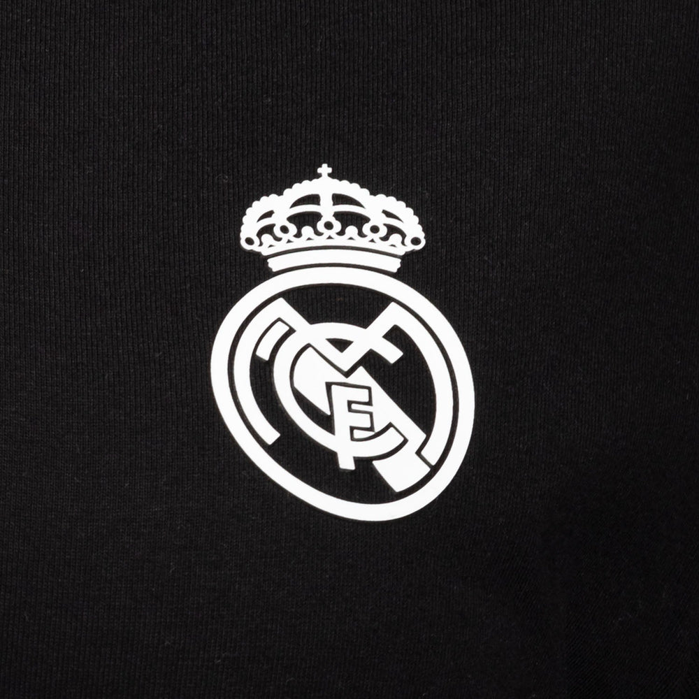 Womens ECO Essentials Real Madrid Monocolor Crest T-Shirt Black