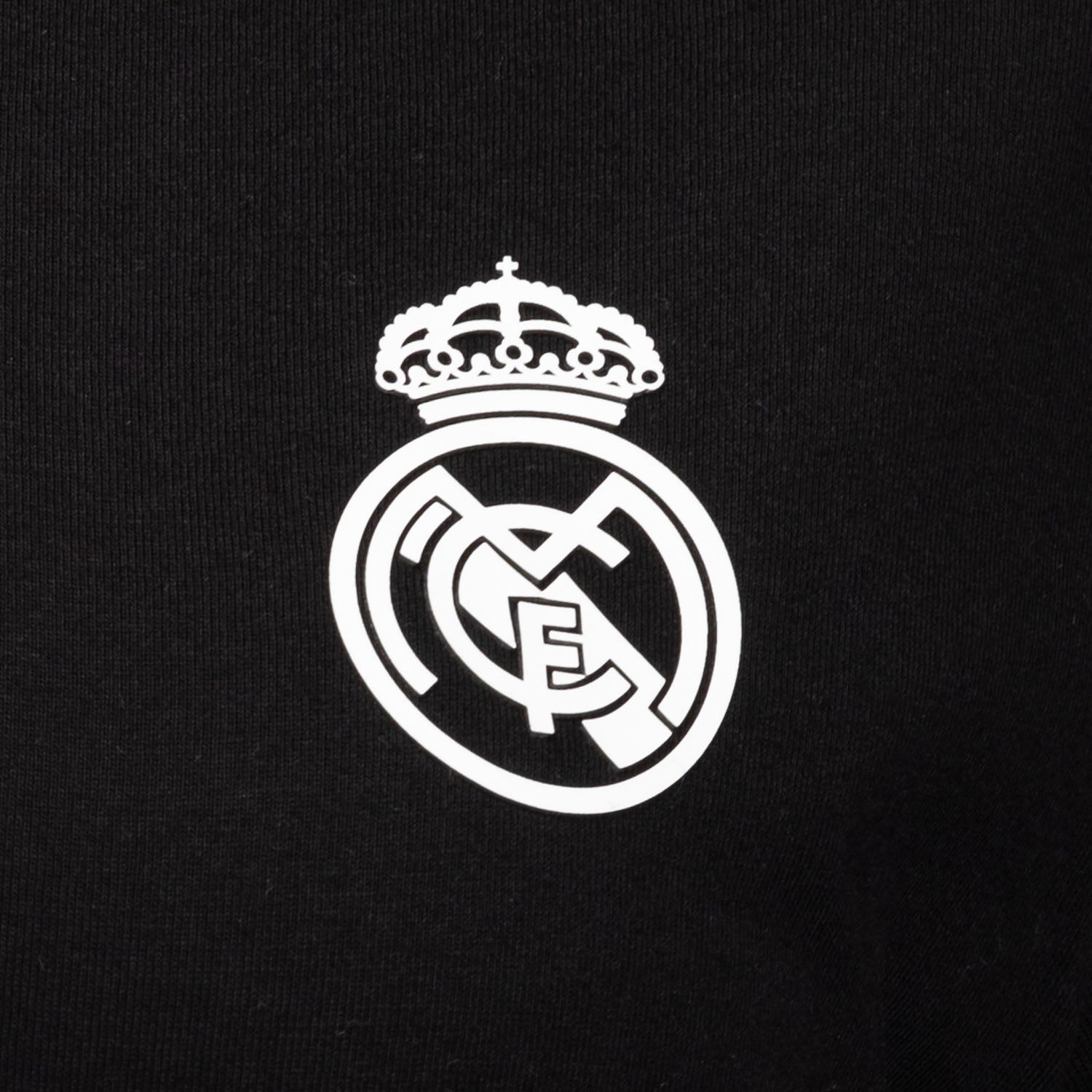 Womens ECO Essentials Real Madrid Monocolor Crest T-Shirt Black