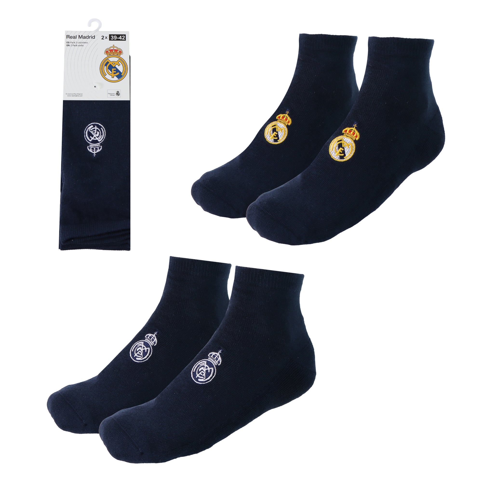 Pack de 2 Calcetines Cortos Azul Oscuro
