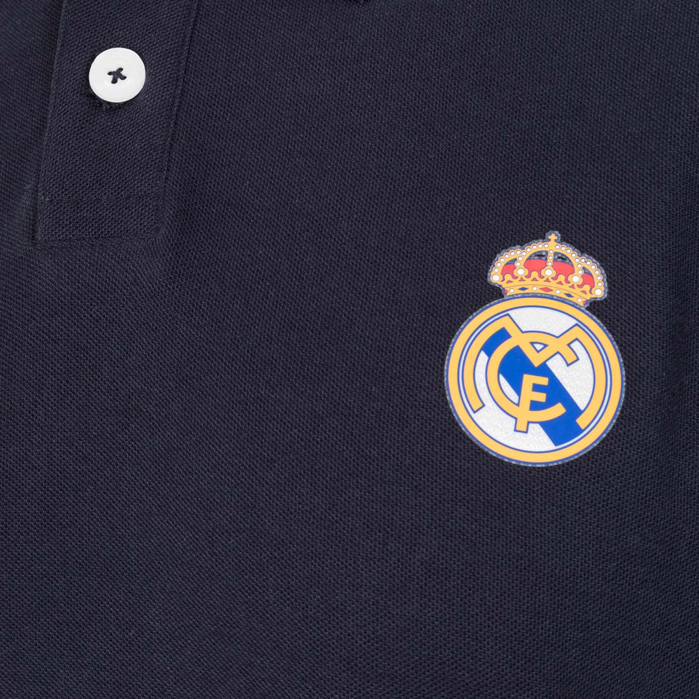 Mens Essentials Color Crest Polo Navy