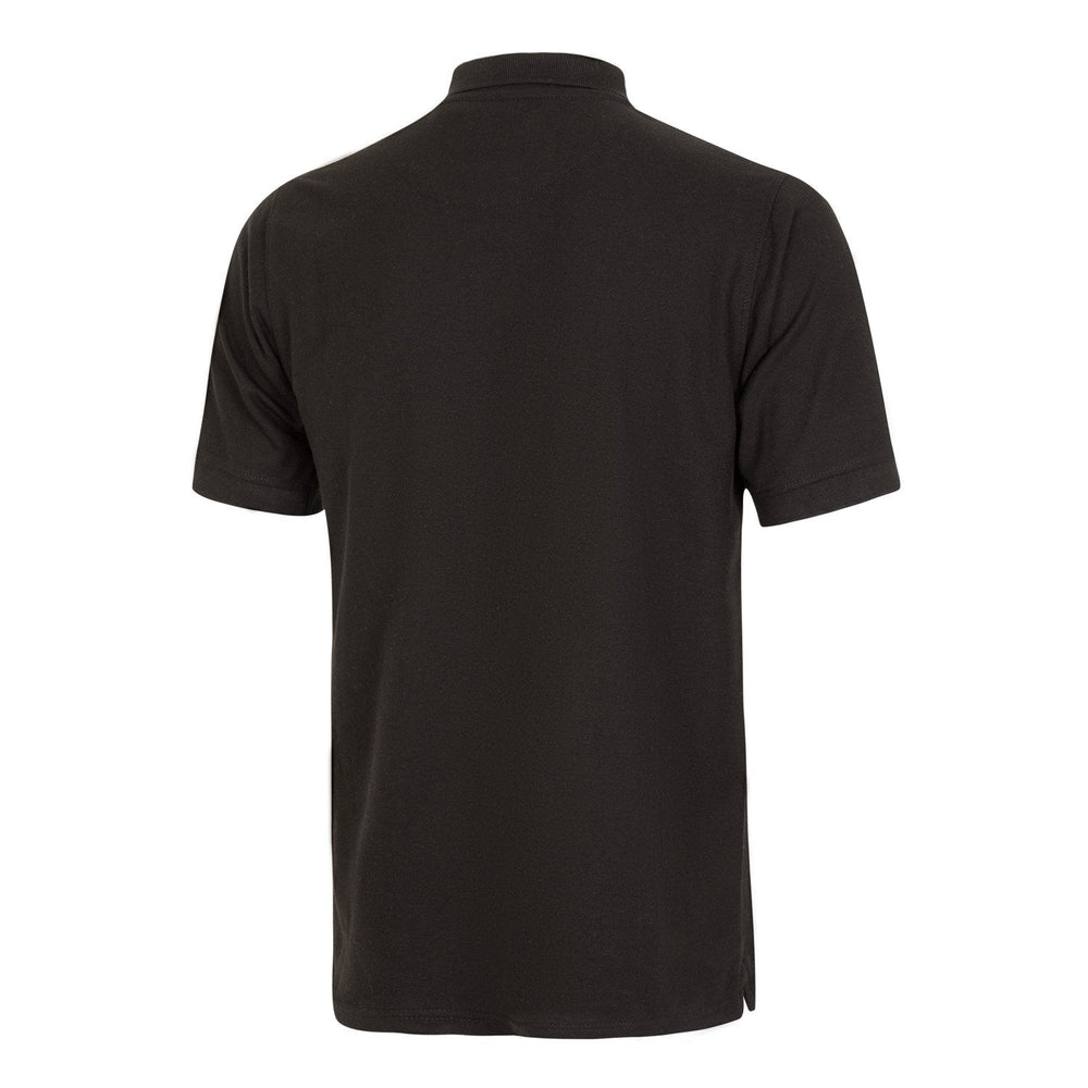Mens Essentials Color Crest Polo Black