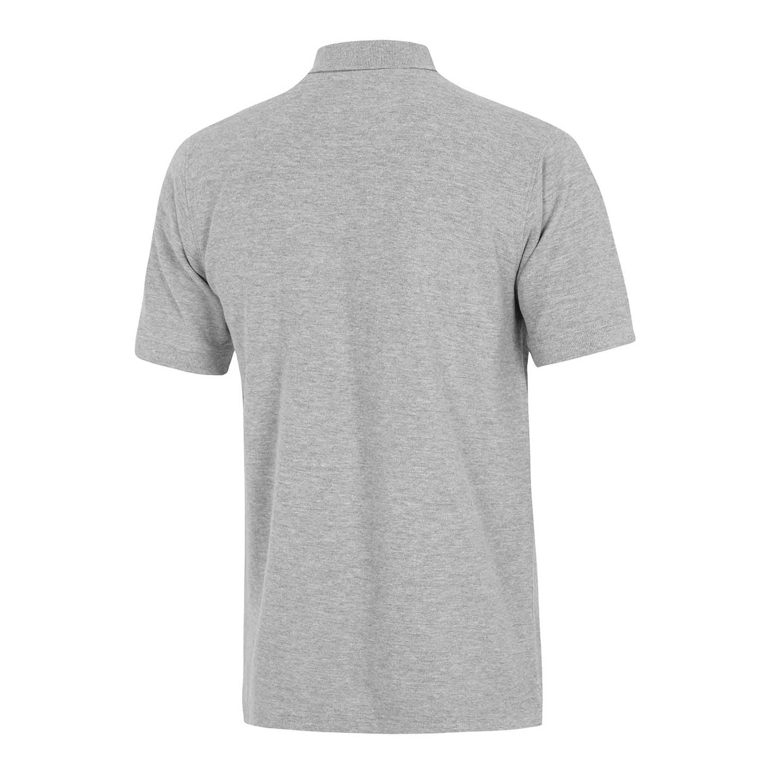 Mens Essentials Monocolor Crest Polo Light Grey