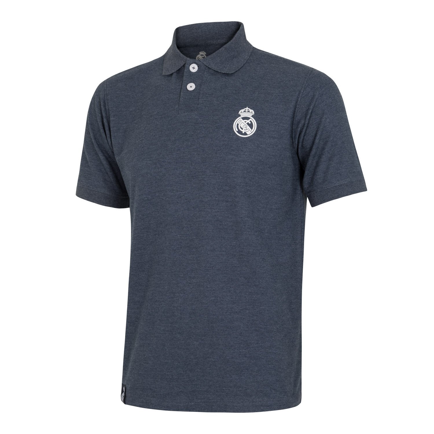 Mens Essentials Monocolor Crest Polo Blue Blend