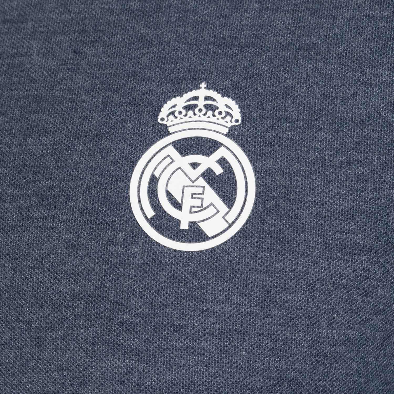 Mens Essentials Monocolor Crest Polo Blue Blend