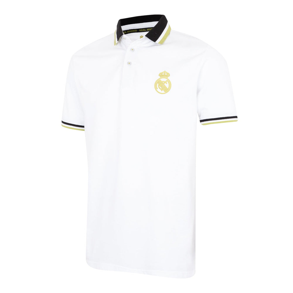 Mens Pique Polo White/Lime