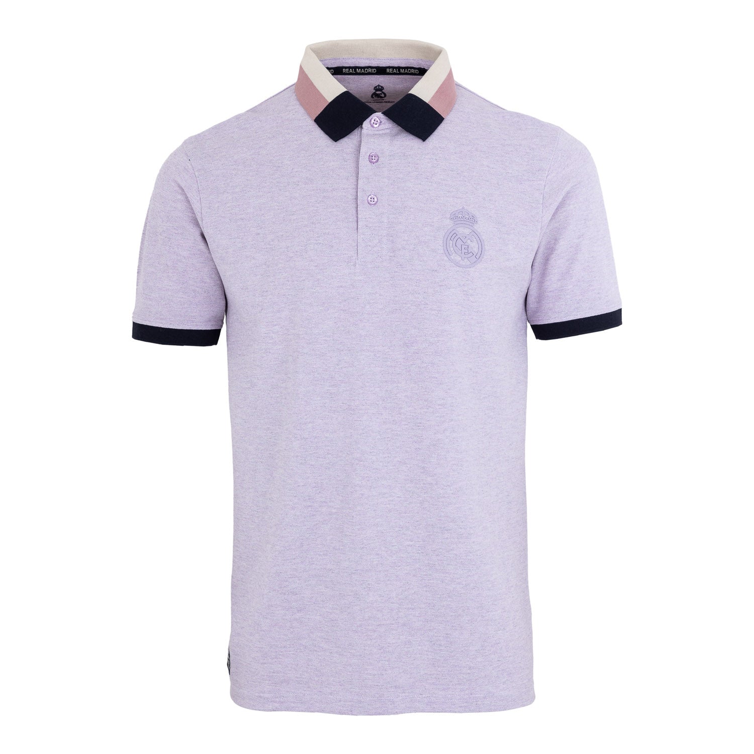 Sakura Mens Block Tipped Collar Polo Purple