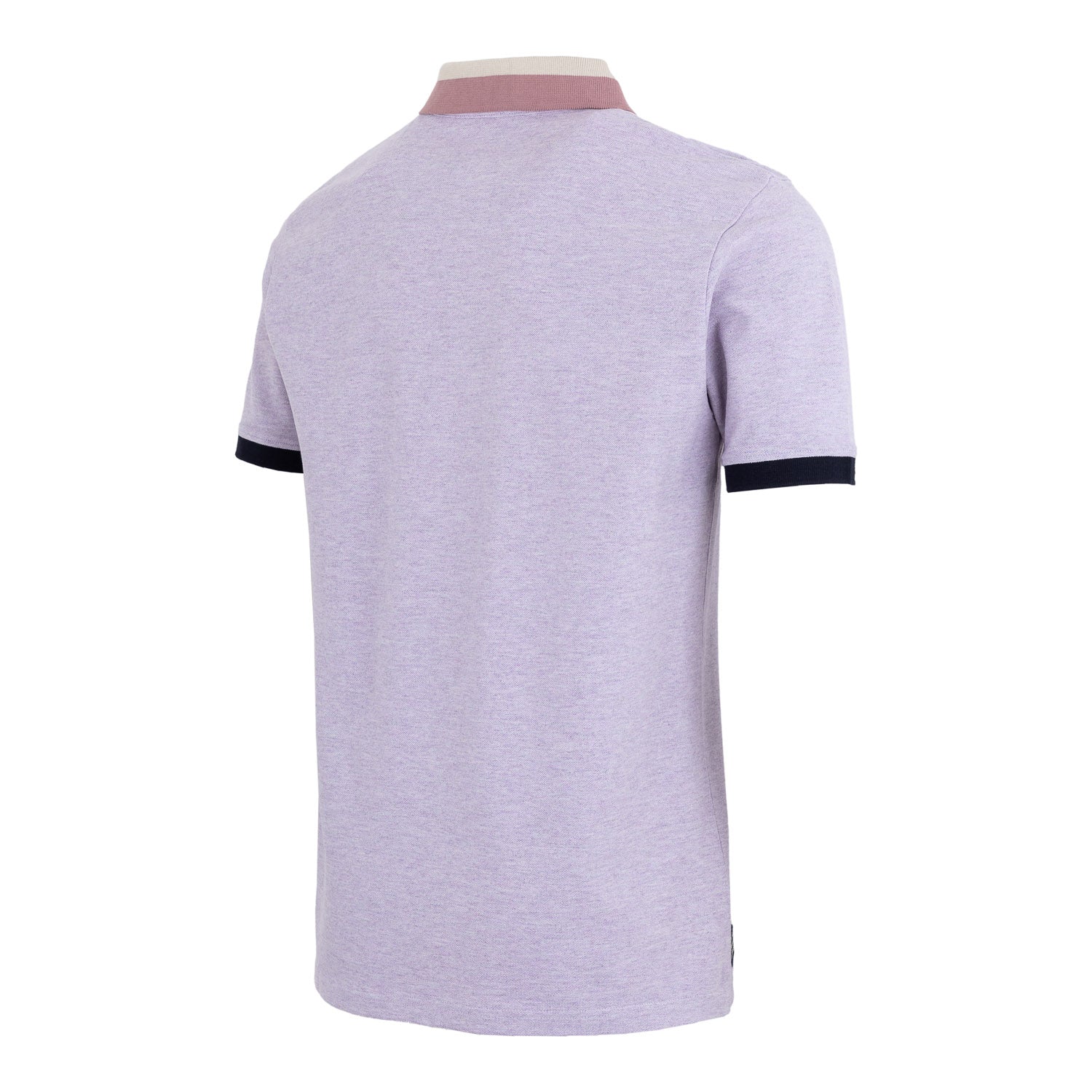 Sakura Mens Block Tipped Collar Polo Purple