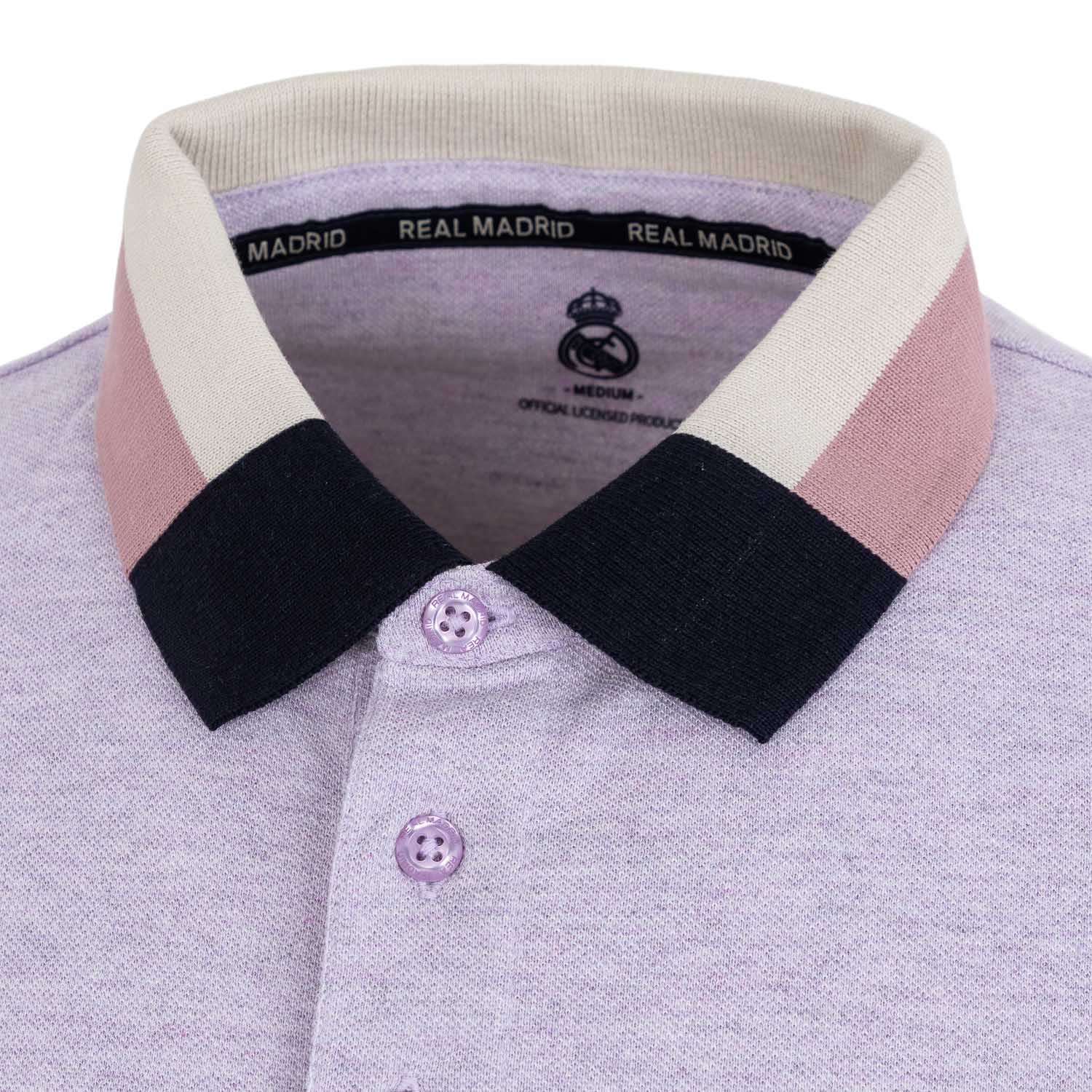 Sakura Mens Block Tipped Collar Polo Purple