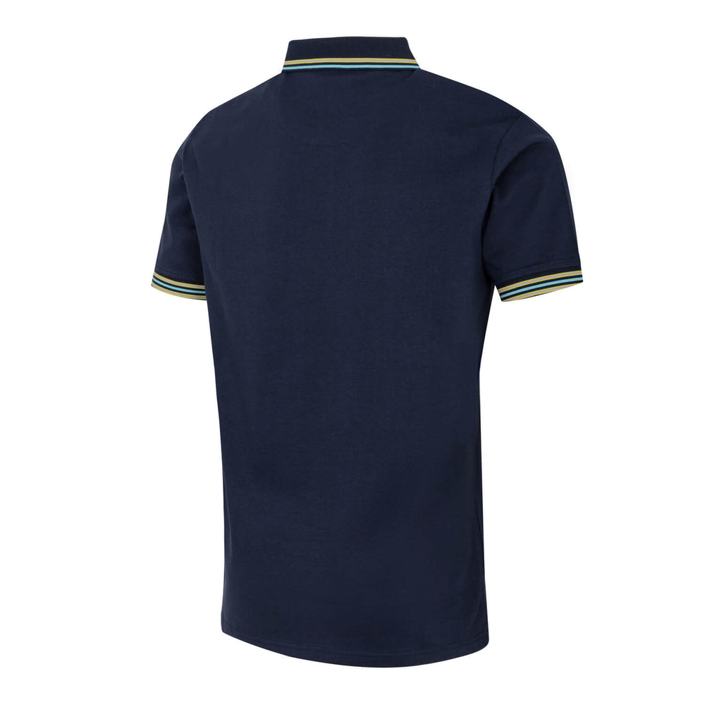 Bernabéu Neon Lights Mens Tipped Polo Shirt Navy
