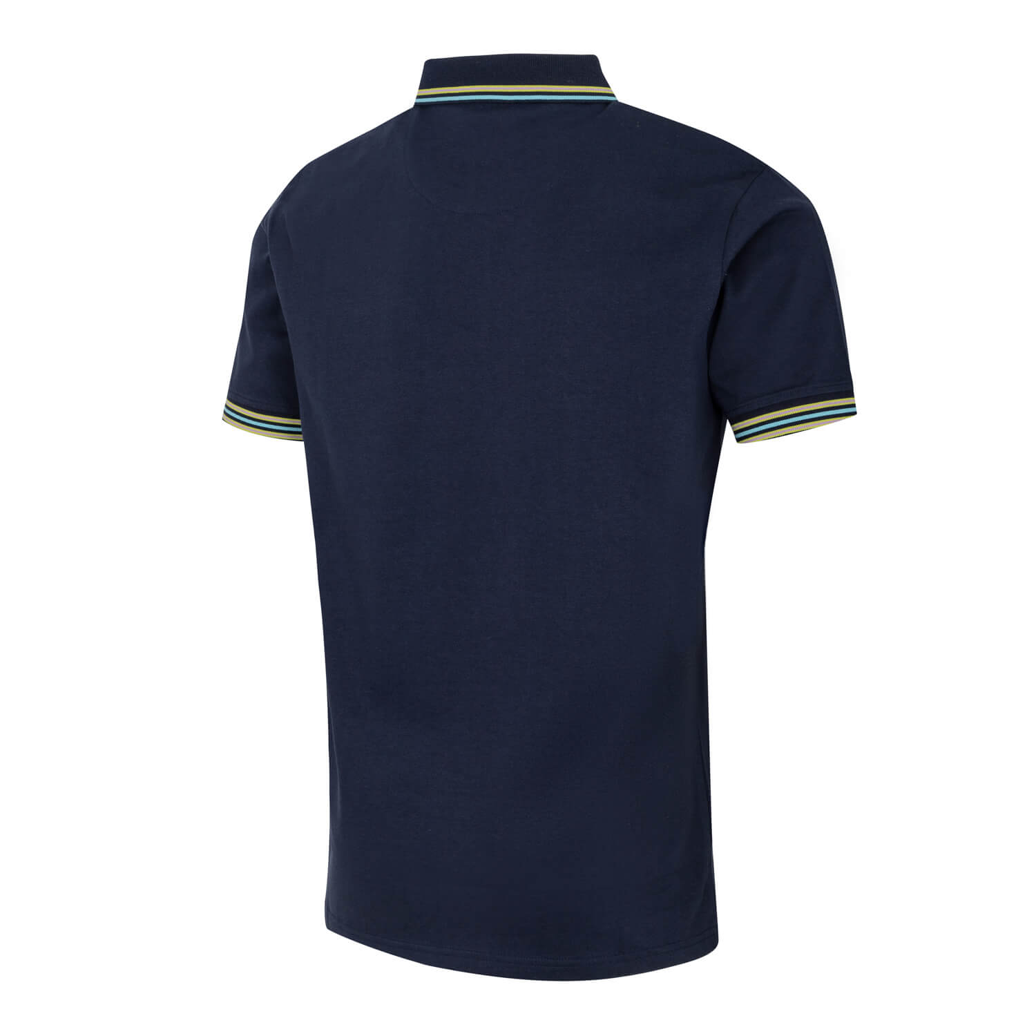 Bernabéu Neon Lights Mens Tipped Polo Shirt Navy