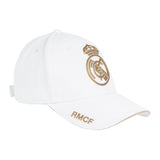 Gorra Escudo Real Madrid Blanca/Dorada