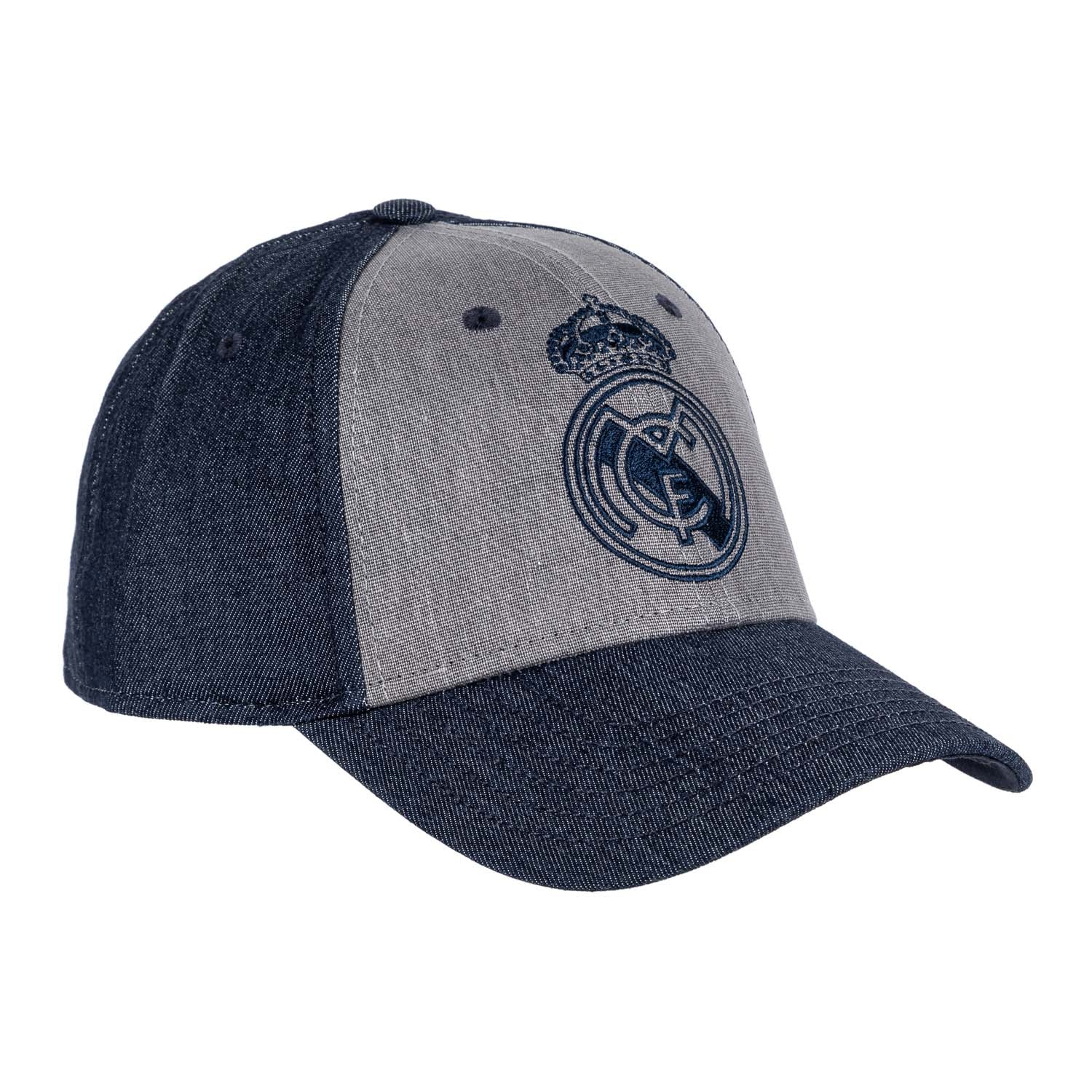 Real Madrid Crest Premium Cap -Blue/Grey