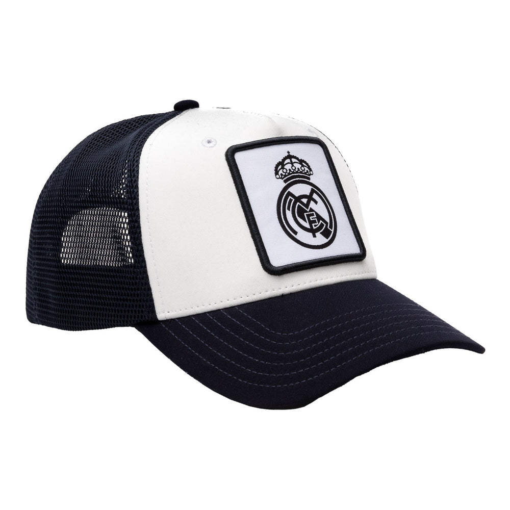 Square Crest Trucker Cap White/Navy