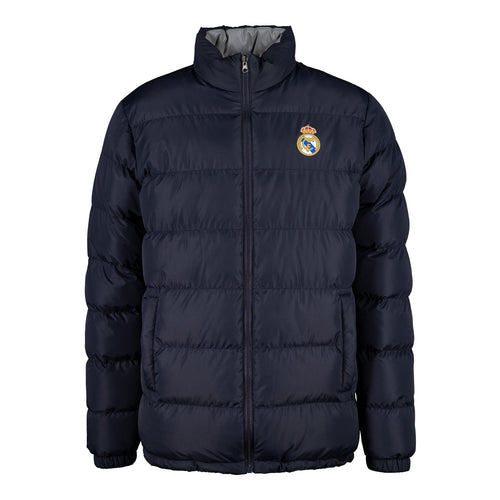Mens Outerwear Reversible Reflective Puffer Jacket Navy