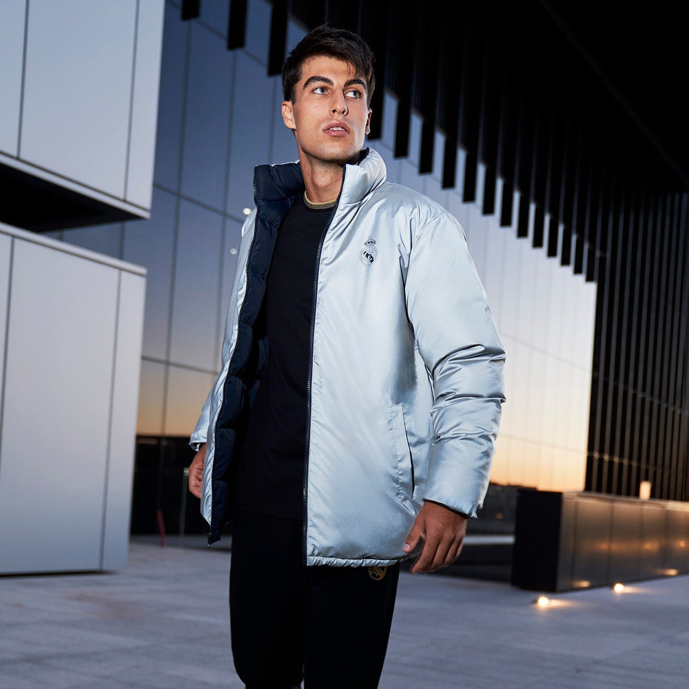 Reflectice Jacket Mens Outerwear Reversible Reflective Puffer Jacket Navy – Official Real ...