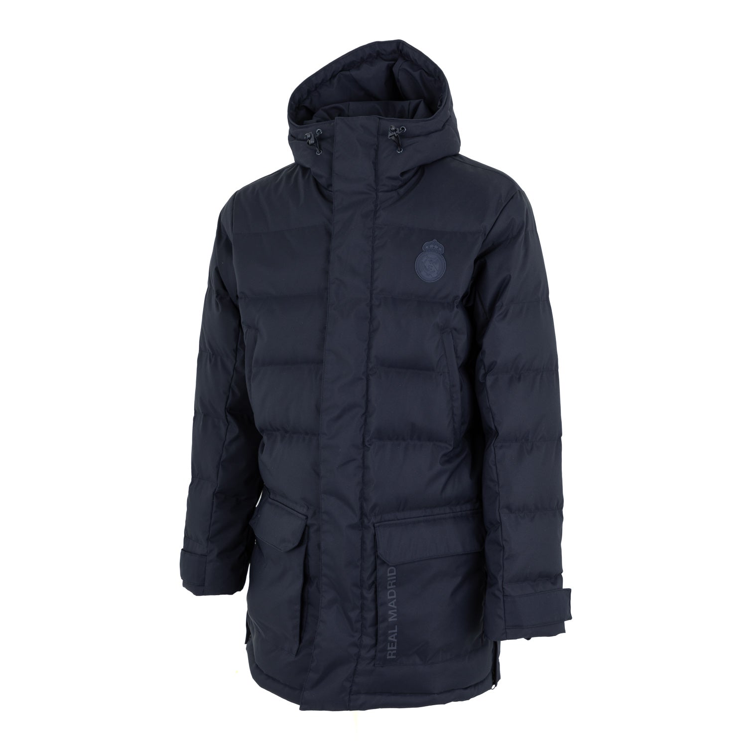 Mens Outerwear Long Padded Parka Coat Navy