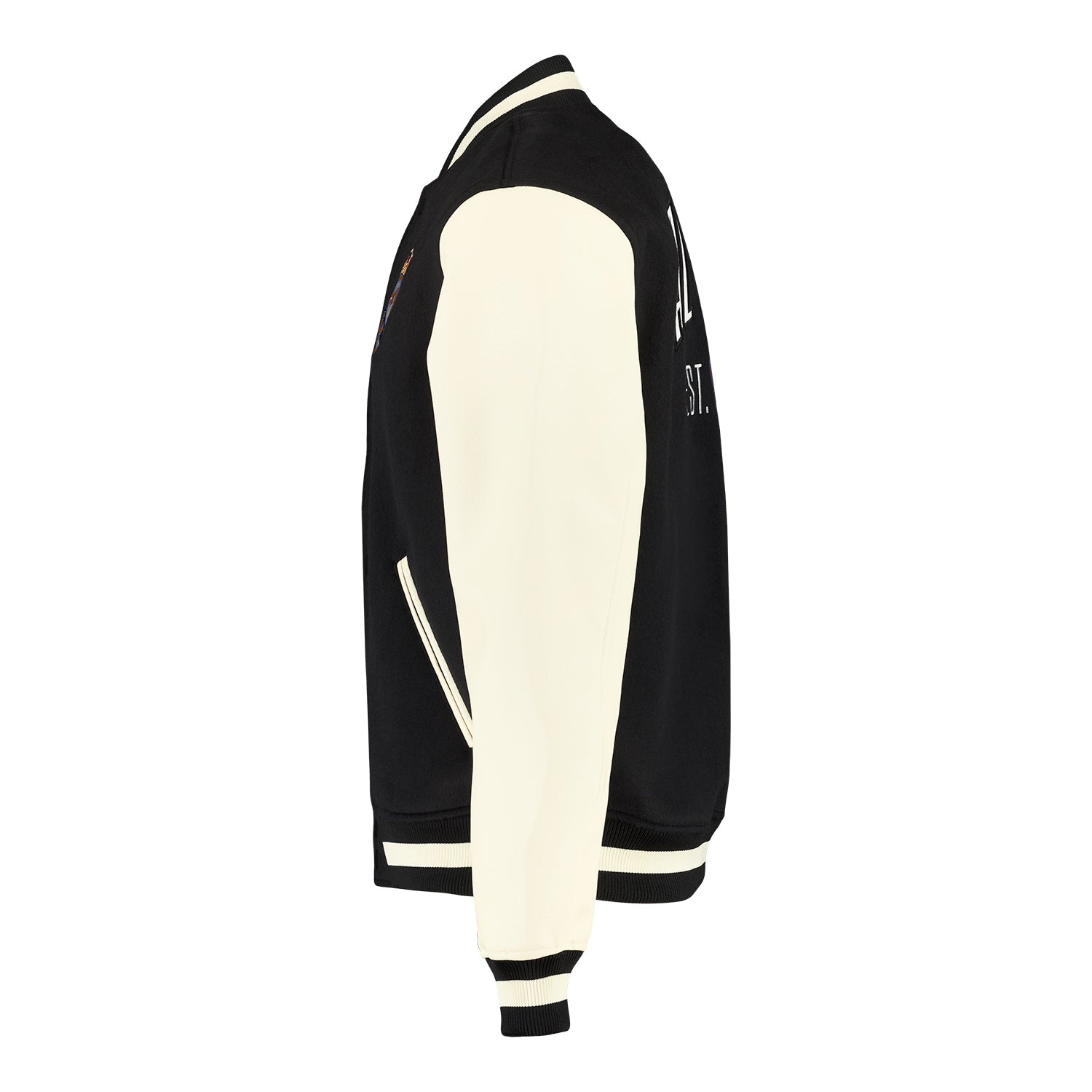 Chaqueta Hombre Collegiate Negra/Blanca