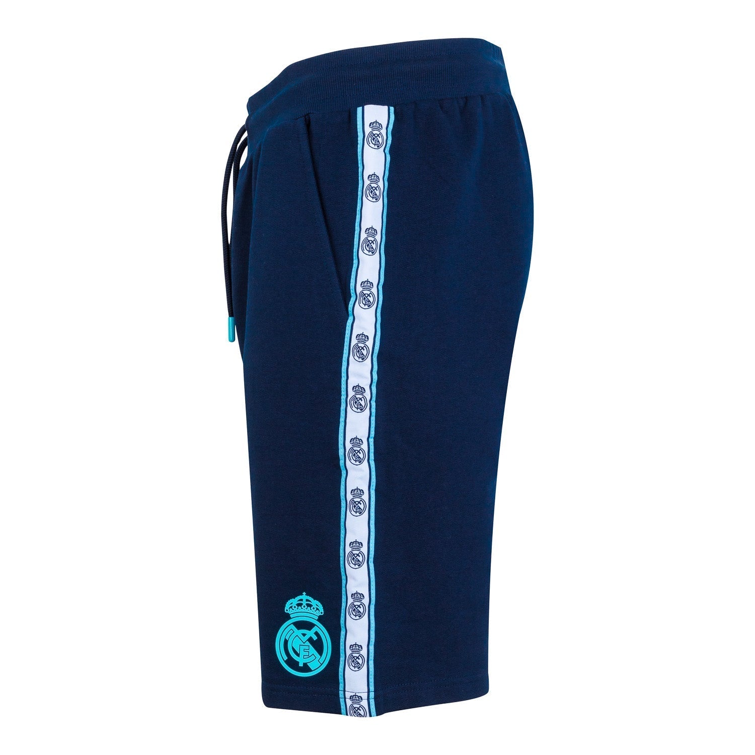 Madrid Sky Mens Tape Side Sweat Shorts Navy