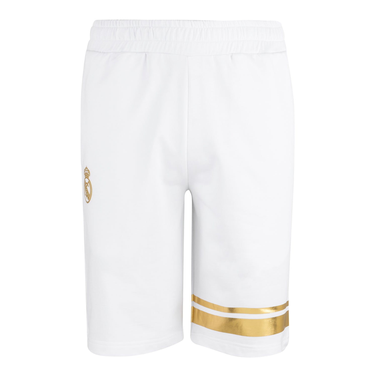 Mens White & Gold Shorts