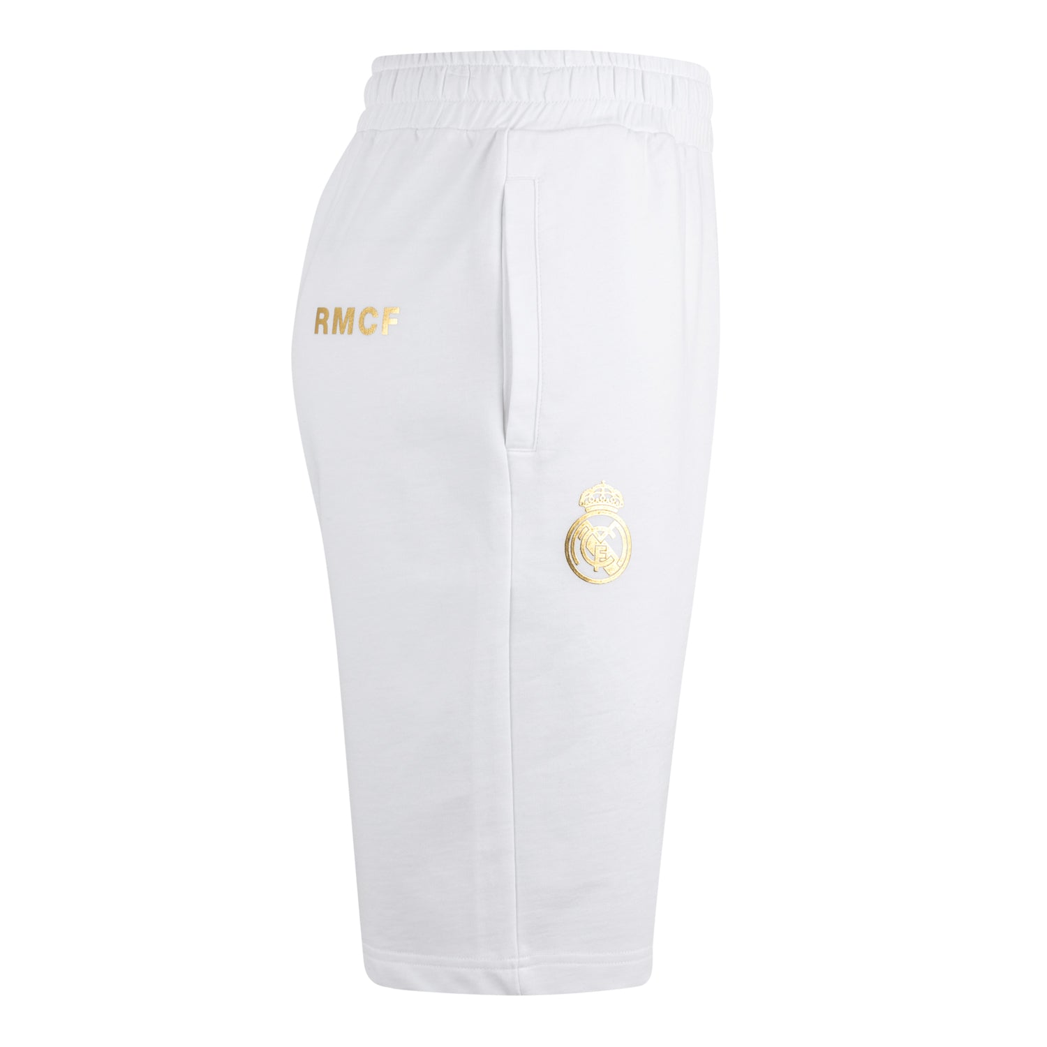 Mens White & Gold Shorts