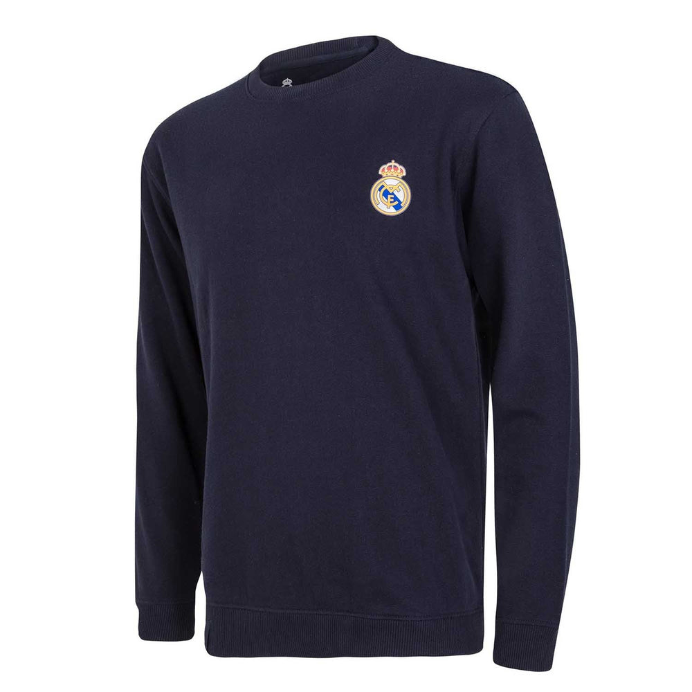Mens Essentials Color Crest Crew Navy